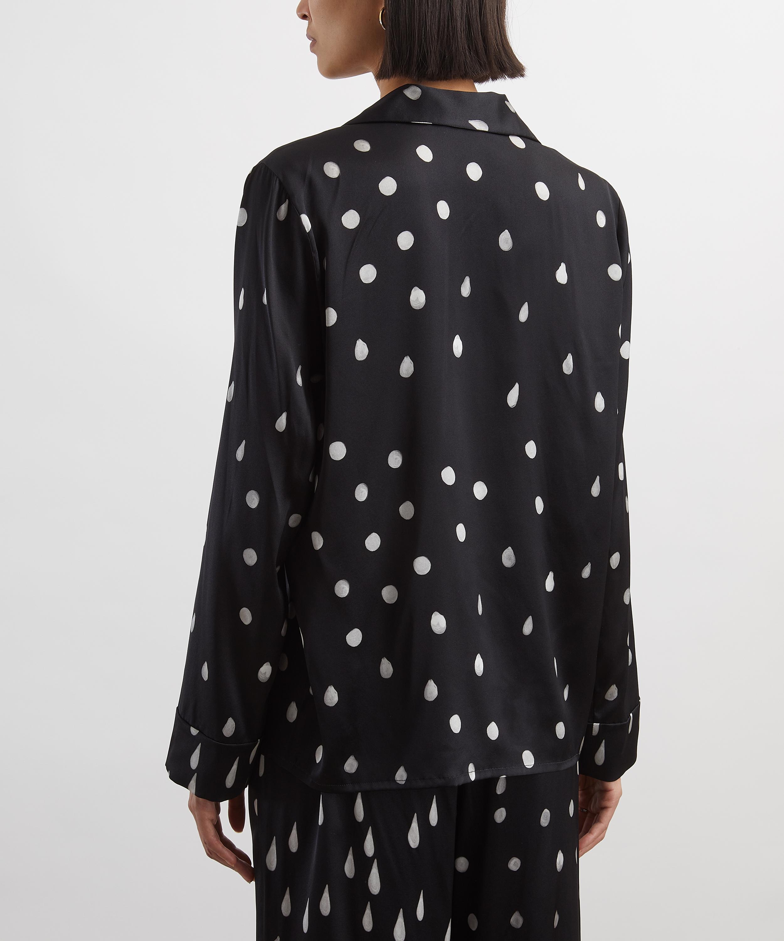 Bernadette - Louis Polka Rain Silk-Satin Pyjama Blouse image number 3