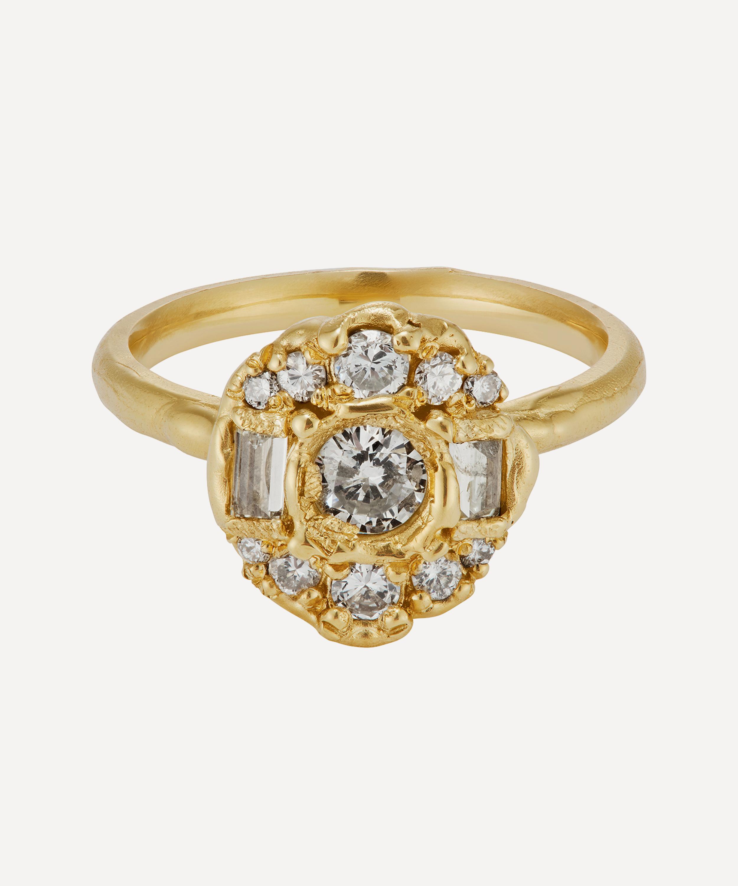 Ellis Mhairi Cameron - 14ct Gold Armach Diamond Cocktail Ring II image number 0