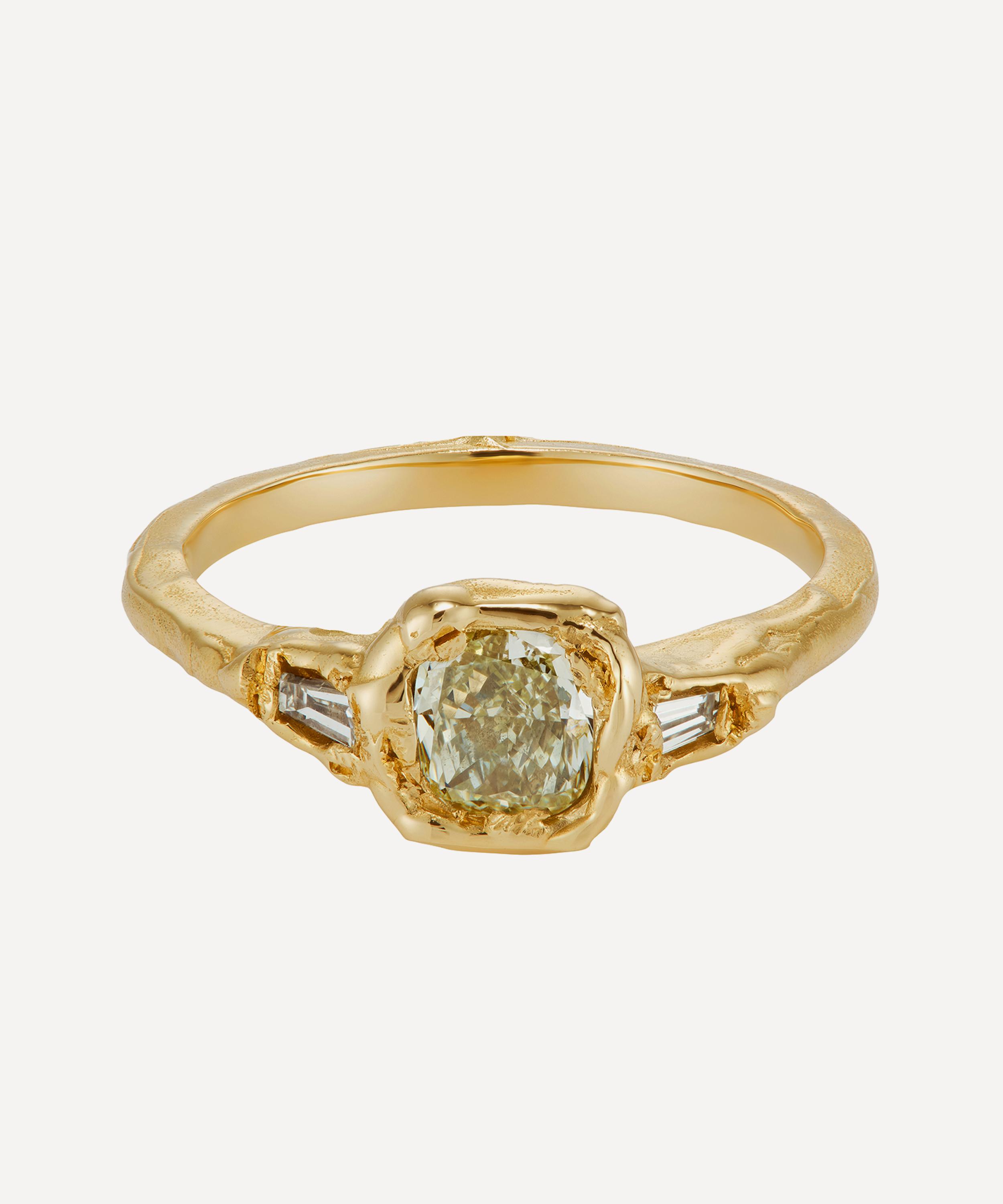 Ellis Mhairi Cameron - 14ct Gold Armach Cushion Diamond Engagement Ring