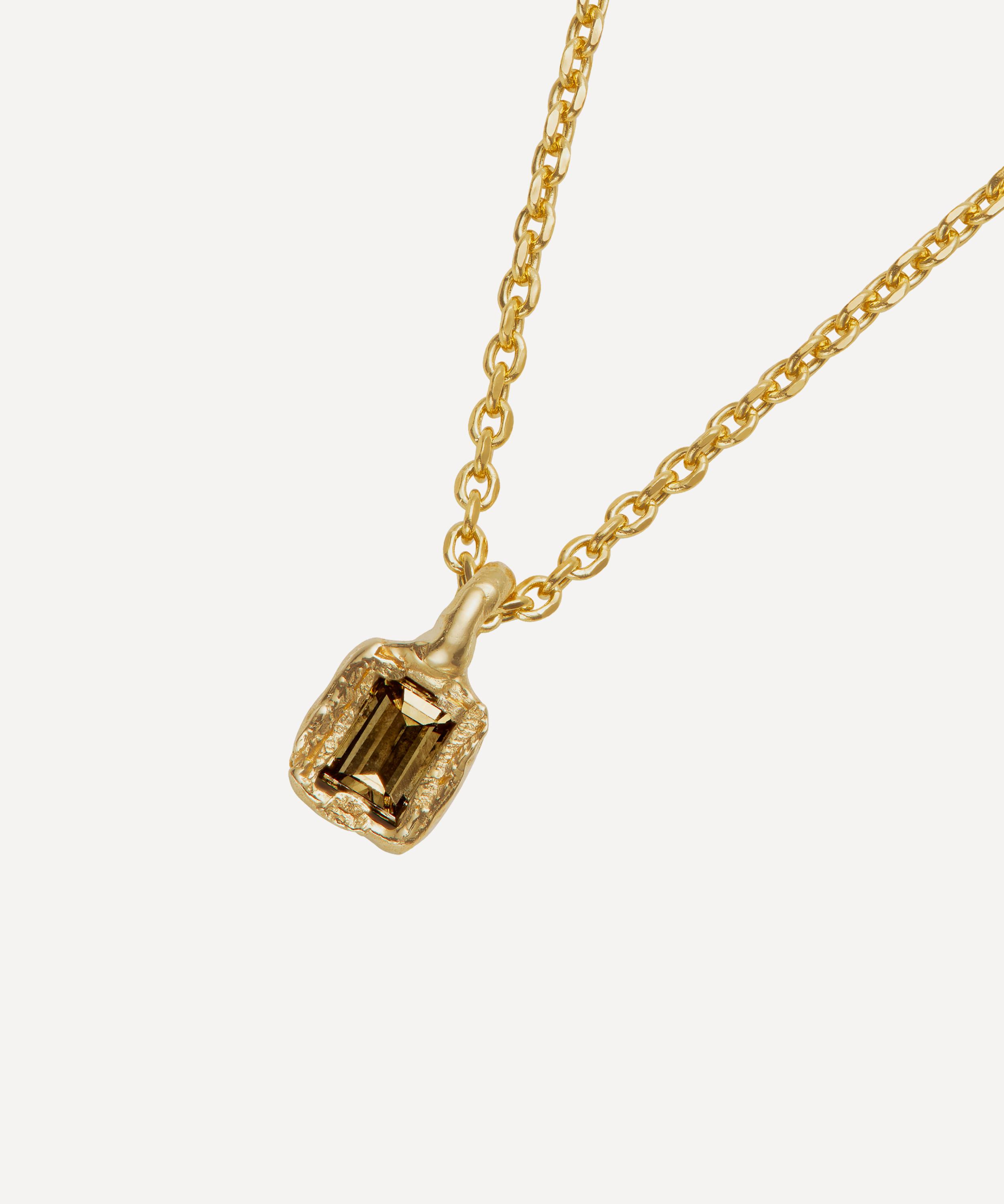 Ellis Mhairi Cameron - 14ct Gold X Chocolate Diamond Nugget Pendant Necklace image number 0