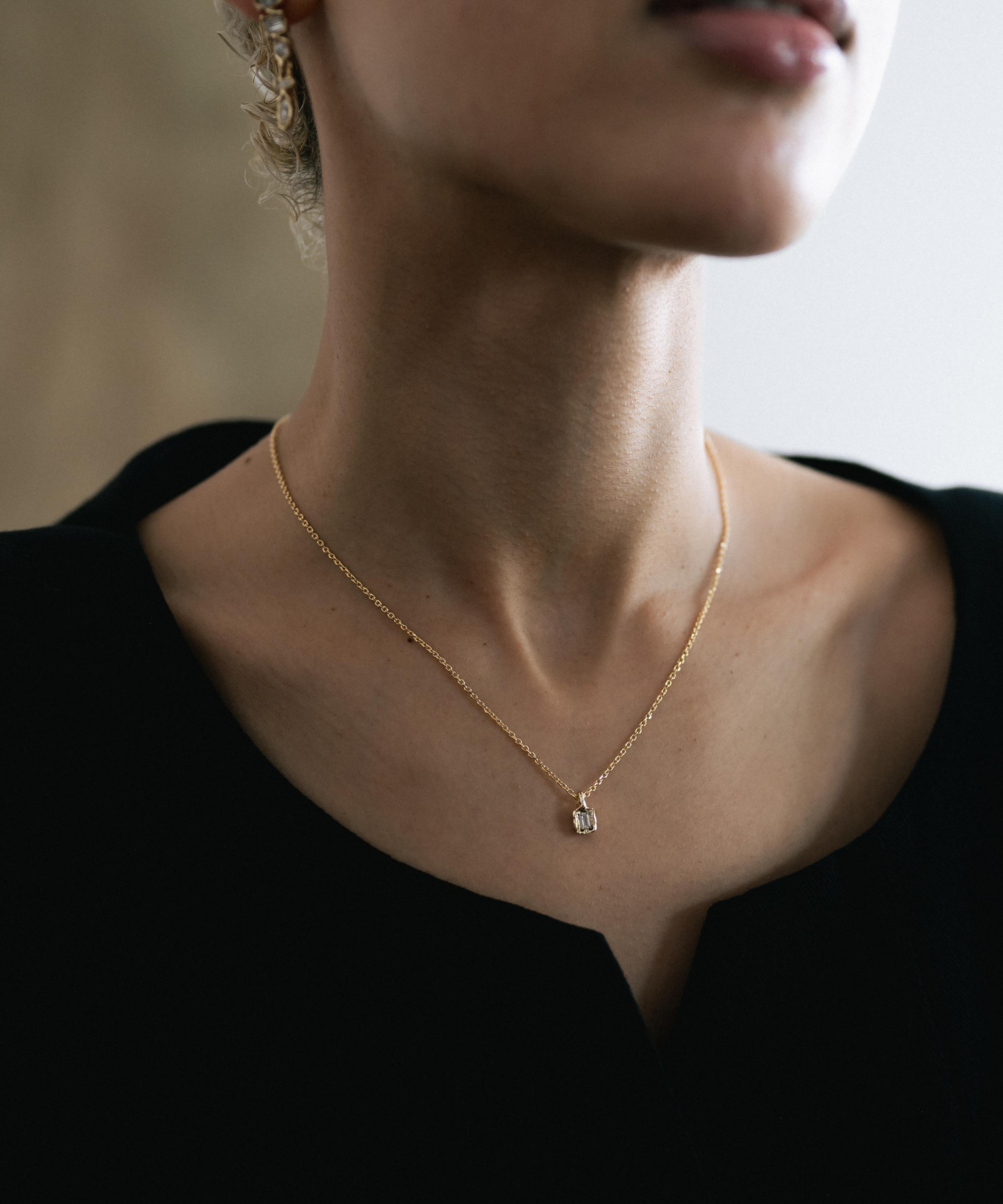Ellis Mhairi Cameron - 14ct Gold X Chocolate Diamond Nugget Pendant Necklace image number 1