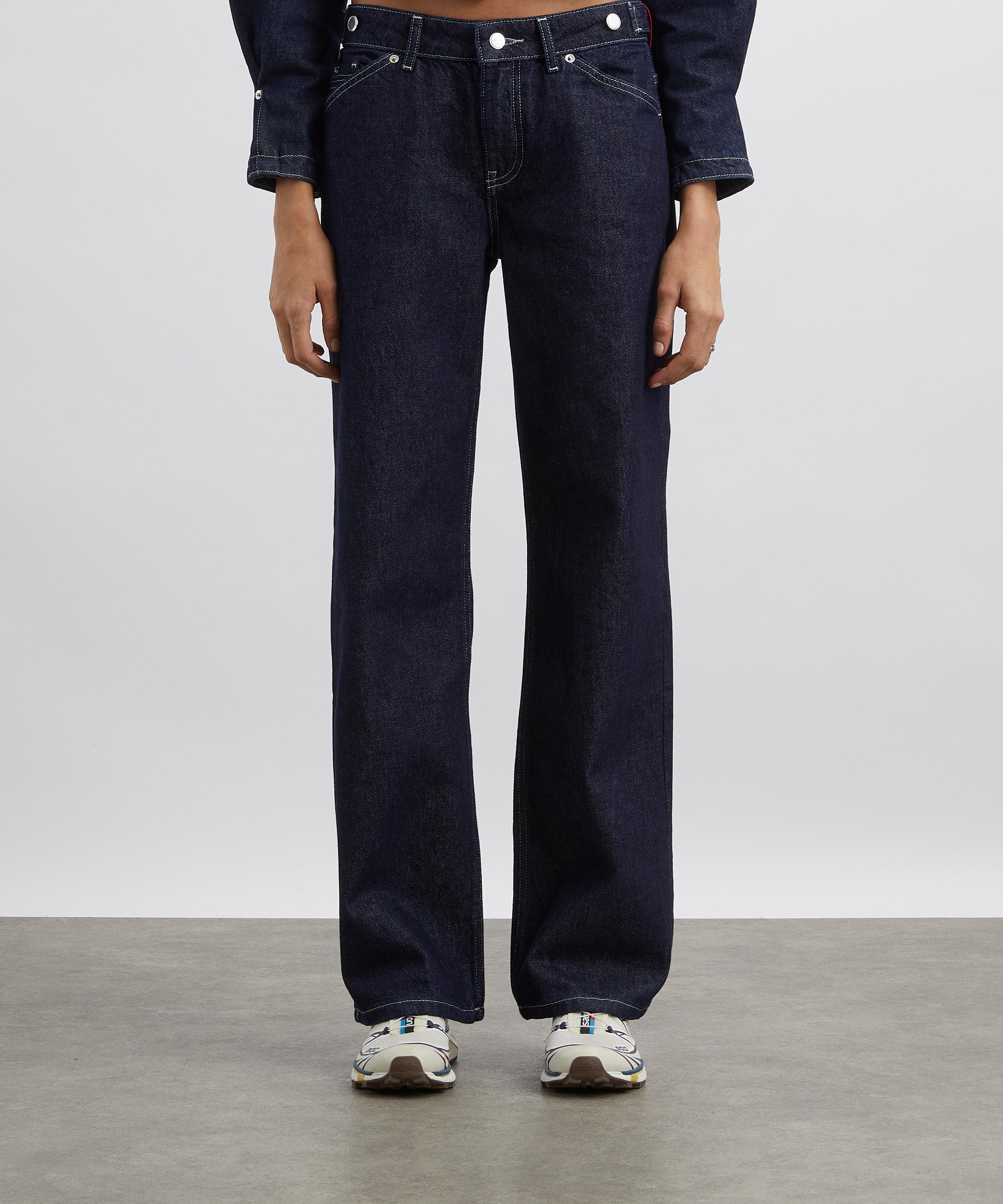 Peachy Den - Goldie Wide-Leg Jeans in Indigo Rinse image number 2