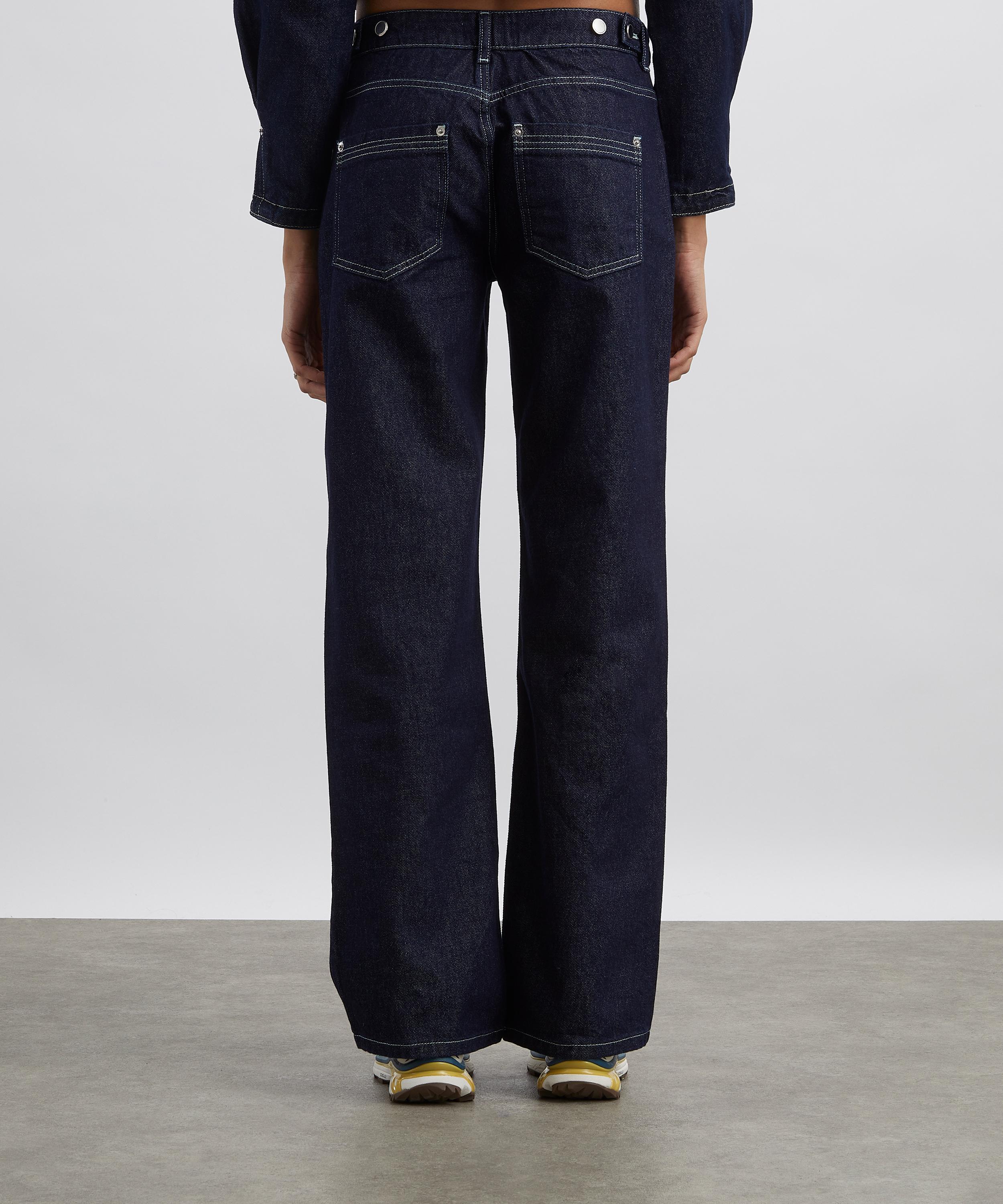 Peachy Den - Goldie Wide-Leg Jeans in Indigo Rinse image number 3