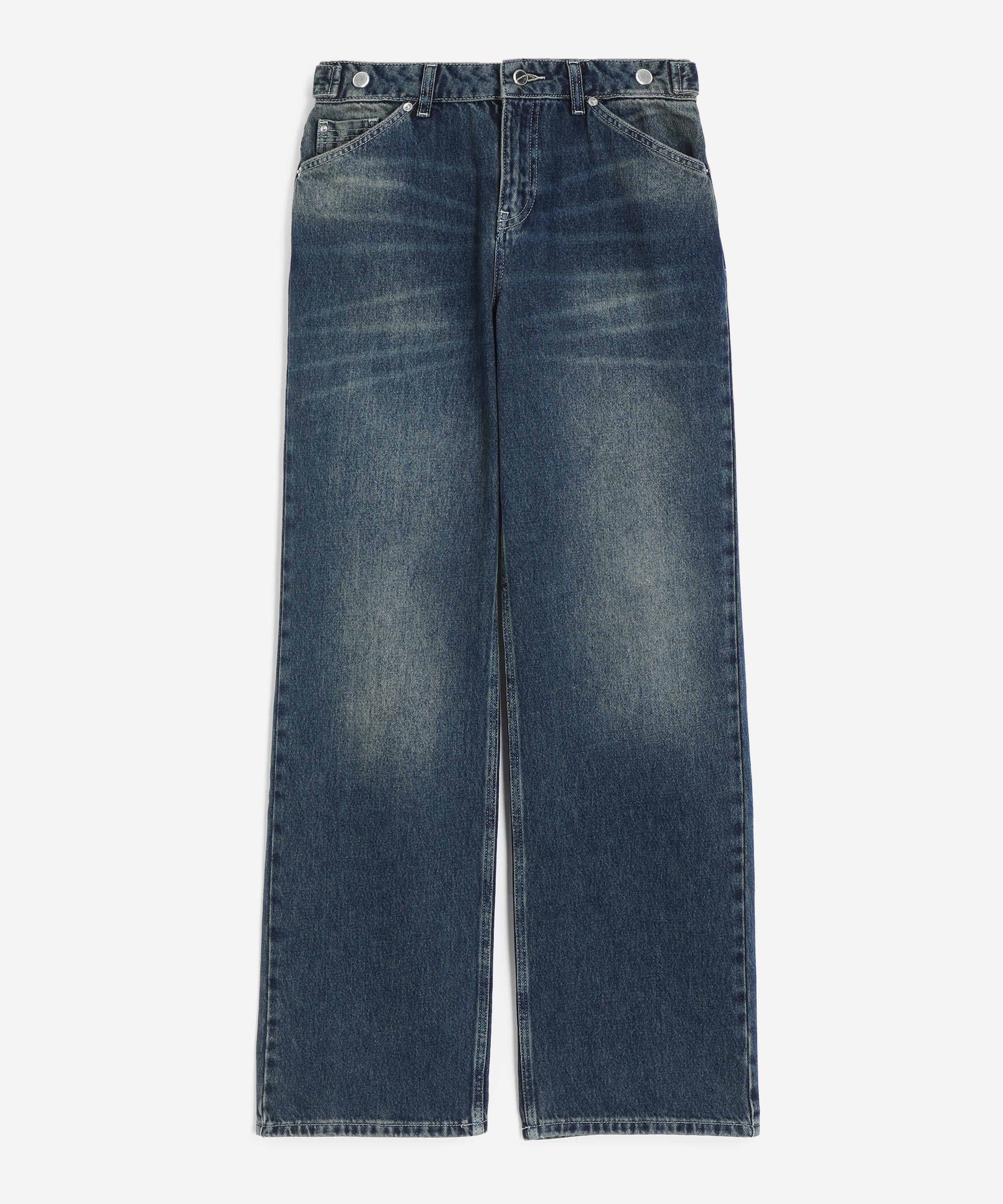 Peachy Den - Goldie Wide-Leg Jeans in Dark Fade