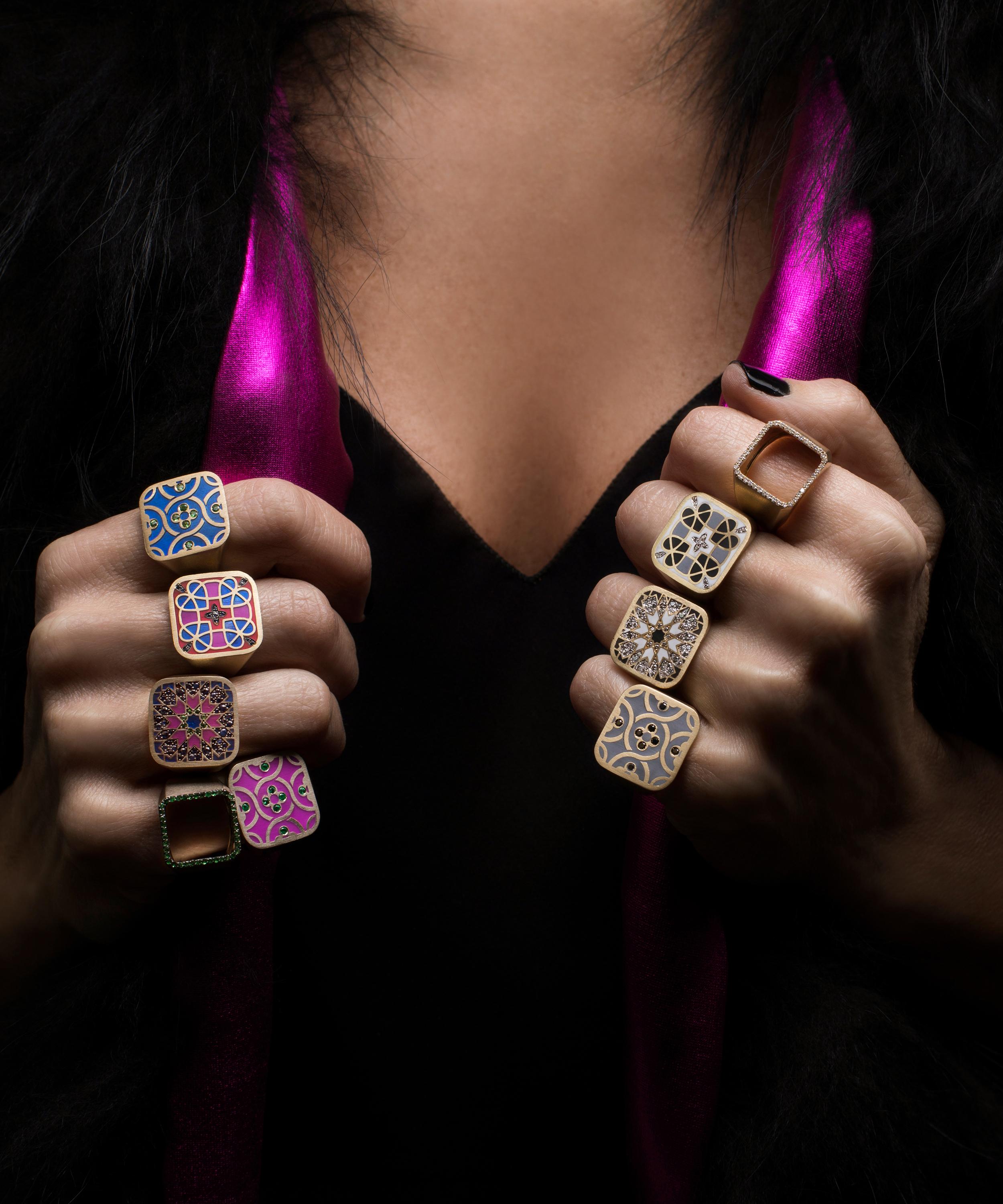 Nada Ghazal - 18ct Gold Blat Beirut Star Ring image number 1