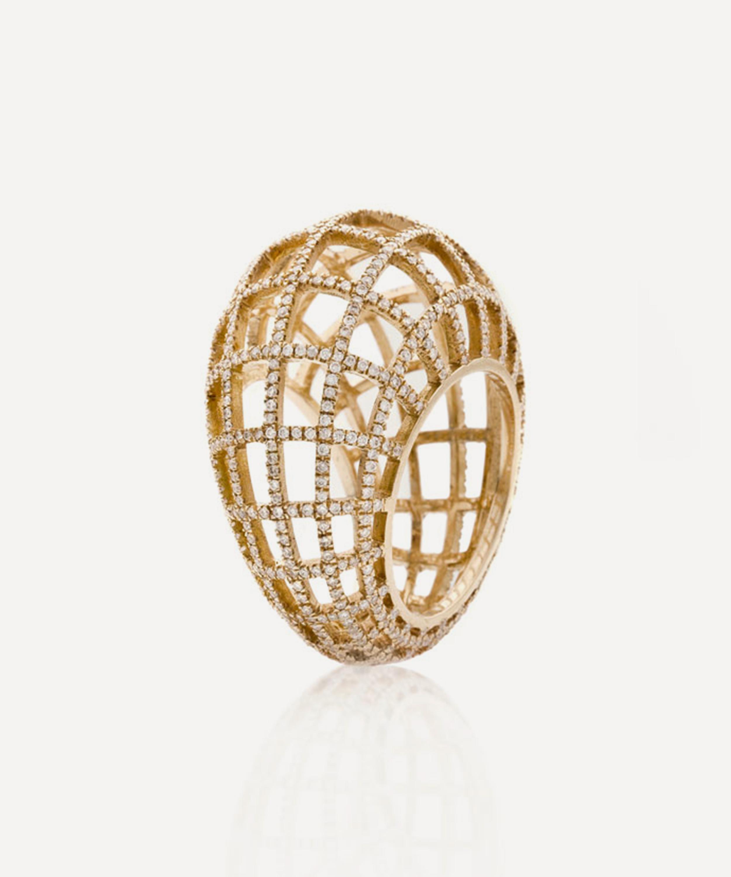 Nada Ghazal - 18ct Gold Matrix Single Mini Ring