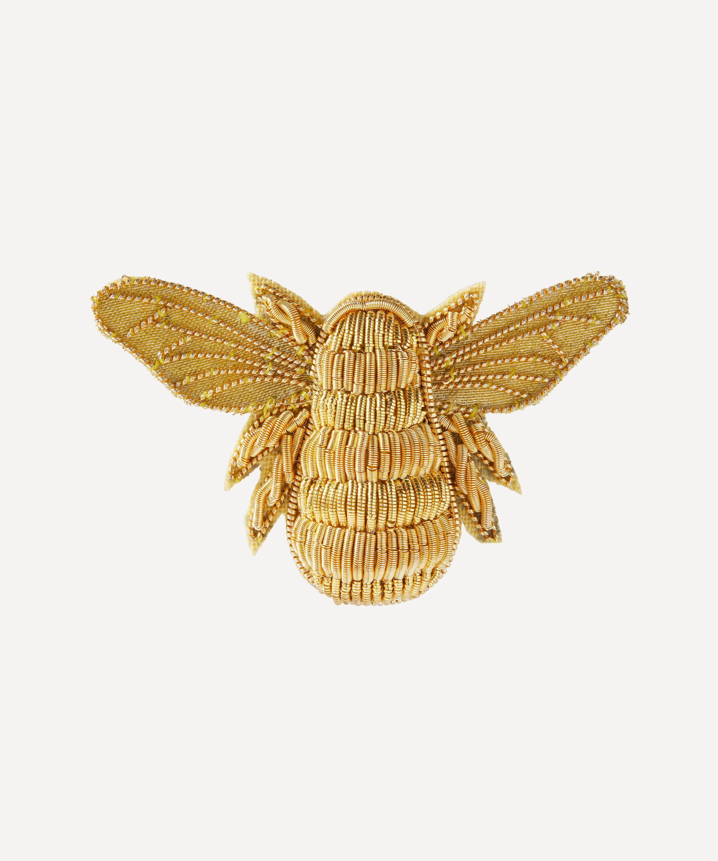 Hand and Lock - Goldwork Bee Brooch