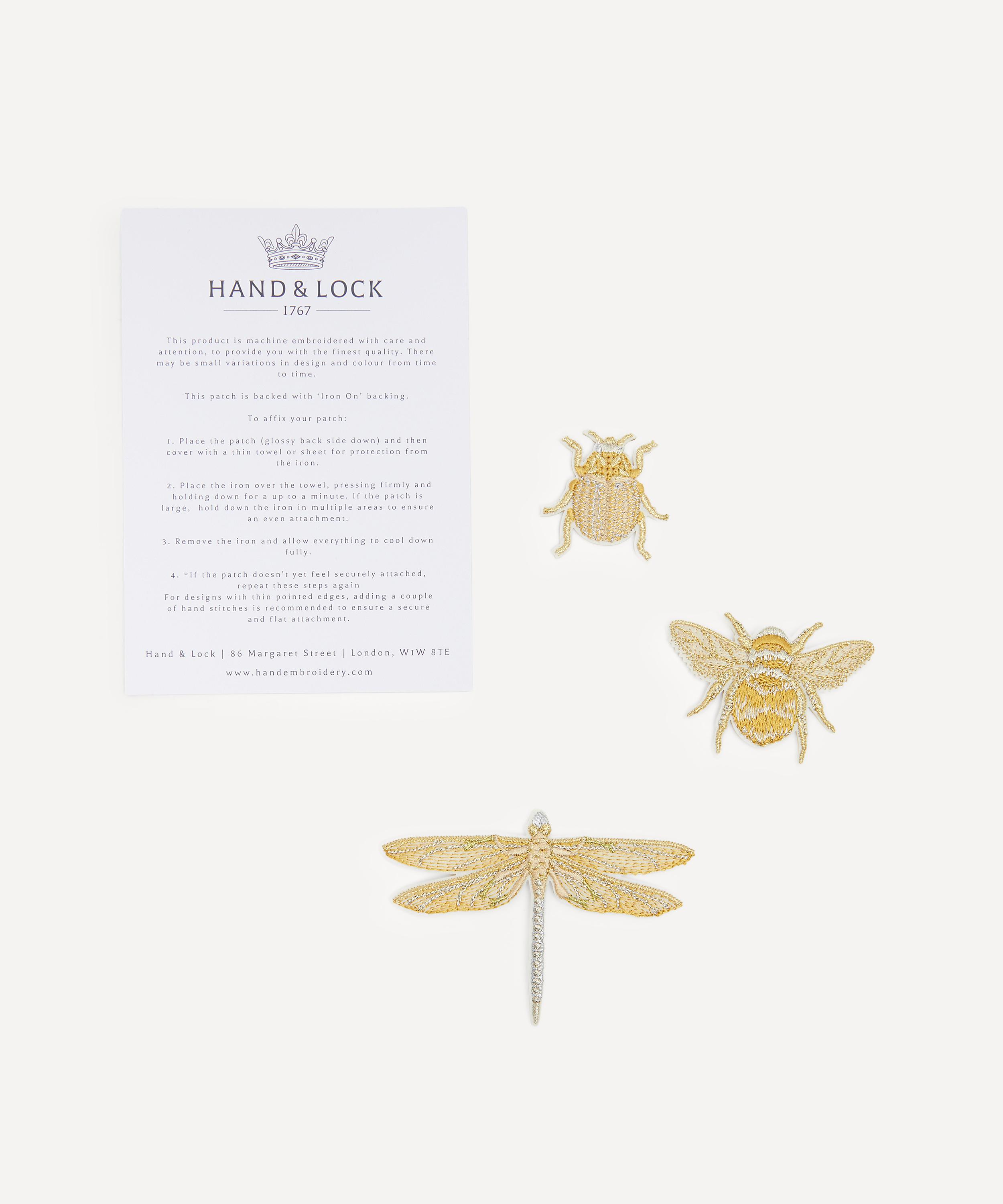 Hand and Lock - Golden Insect Patch Set image number 1