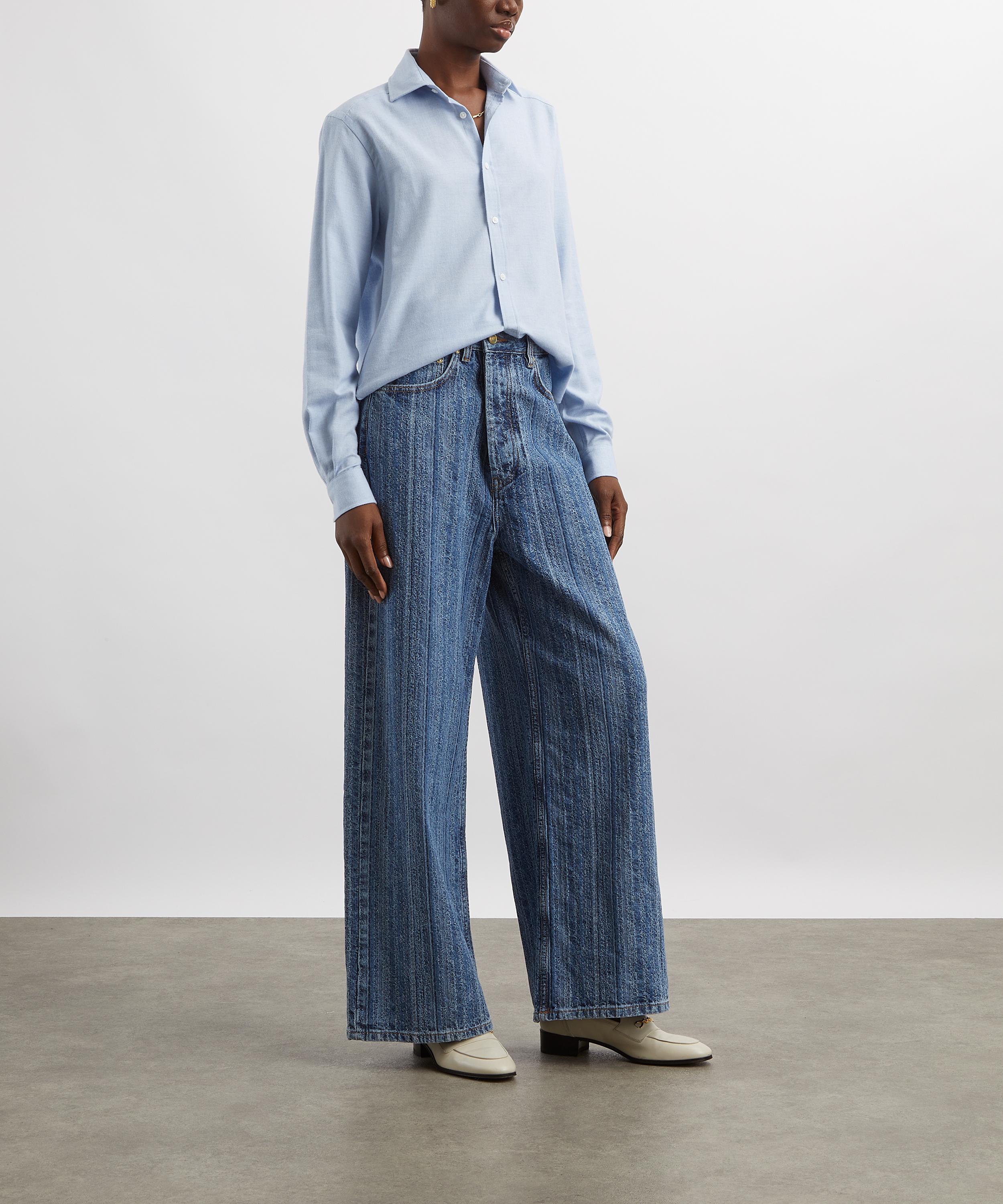 With Nothing Underneath - The Classic Fine Brushed Dusty Blue Shirt image number 1