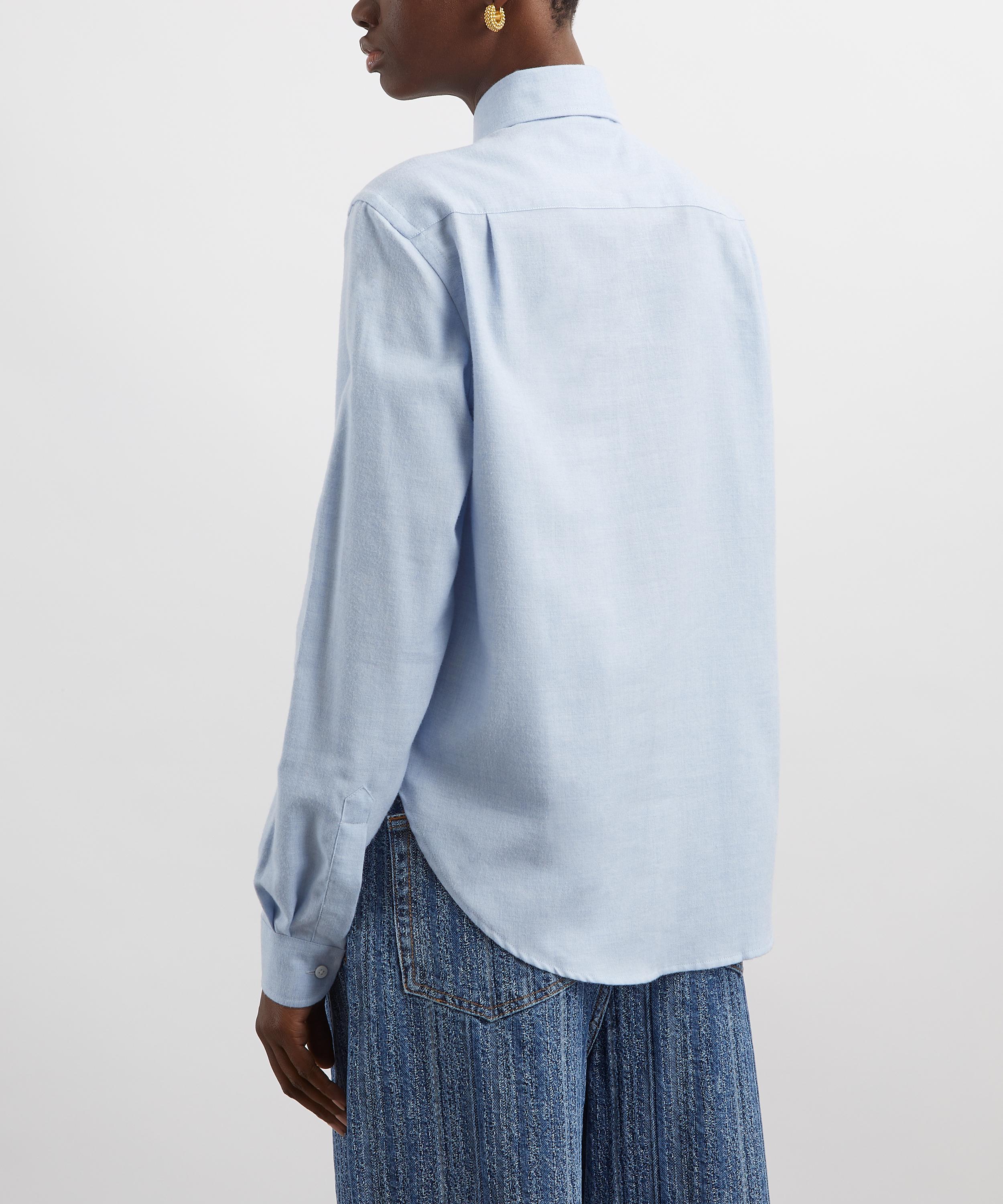 With Nothing Underneath - The Classic Fine Brushed Dusty Blue Shirt image number 3