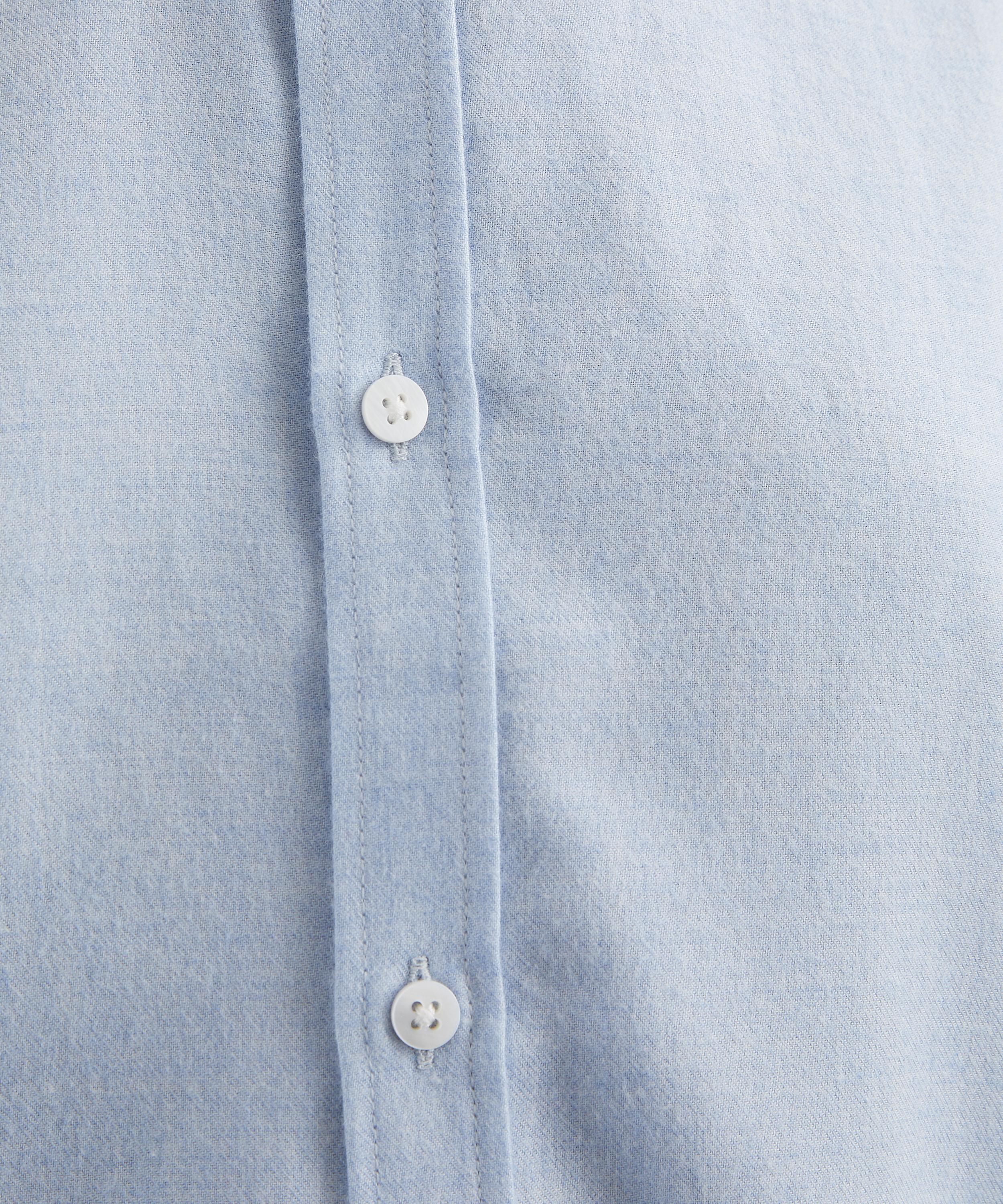 With Nothing Underneath - The Classic Fine Brushed Dusty Blue Shirt image number 4