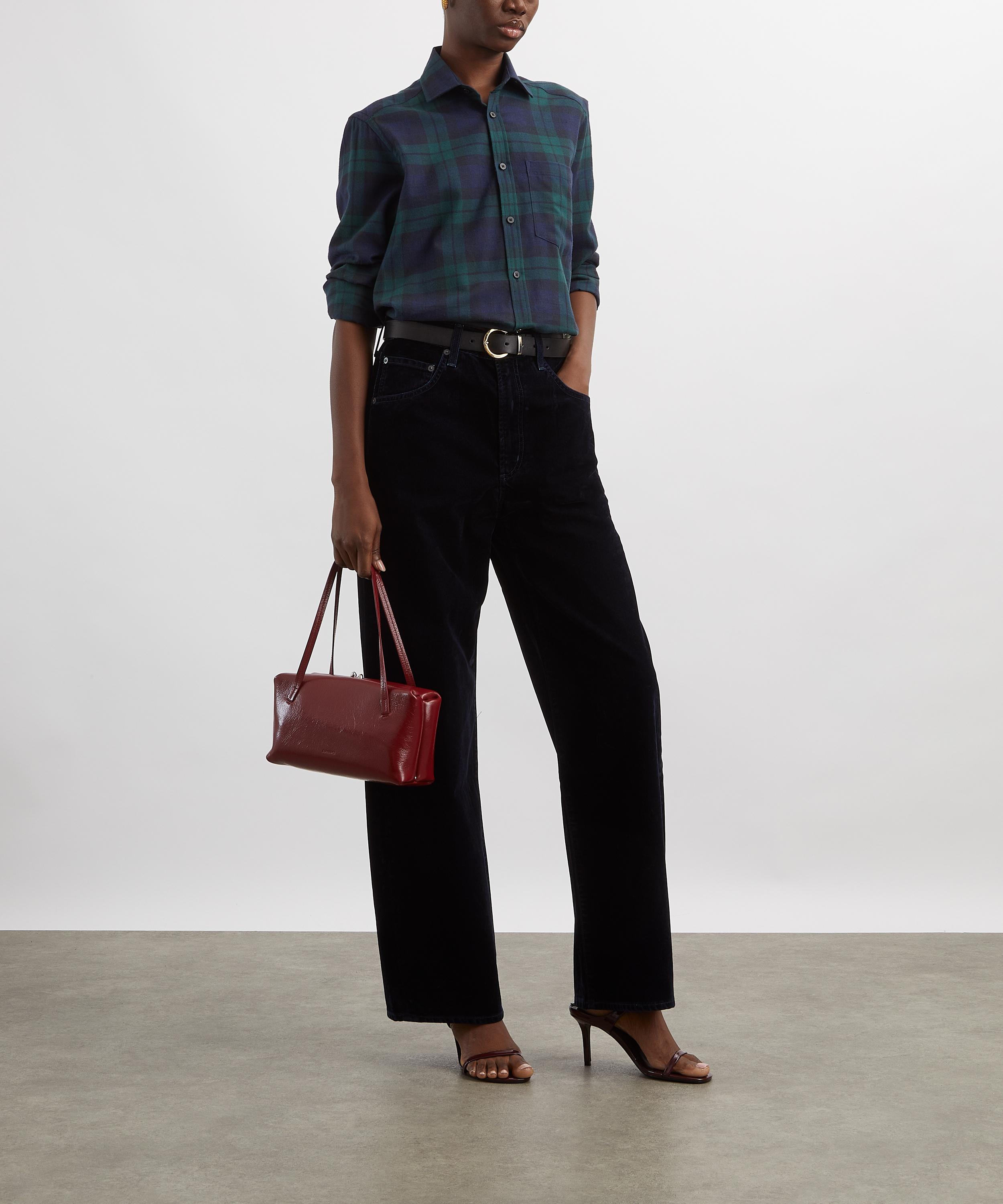 With Nothing Underneath - The Classic Fine Brushed Heritage Green Plaid Shirt image number 1