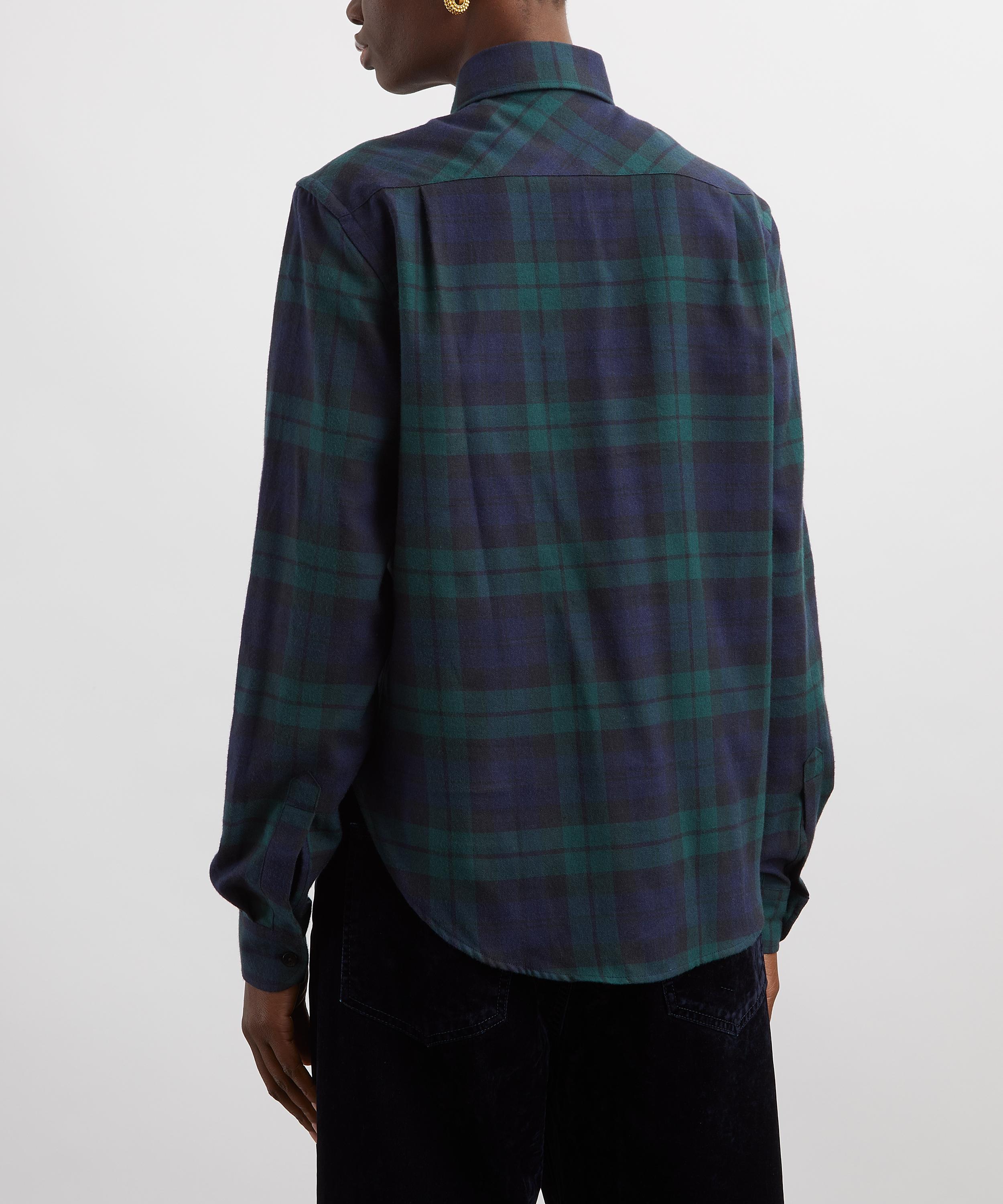 With Nothing Underneath - The Classic Fine Brushed Heritage Green Plaid Shirt image number 3