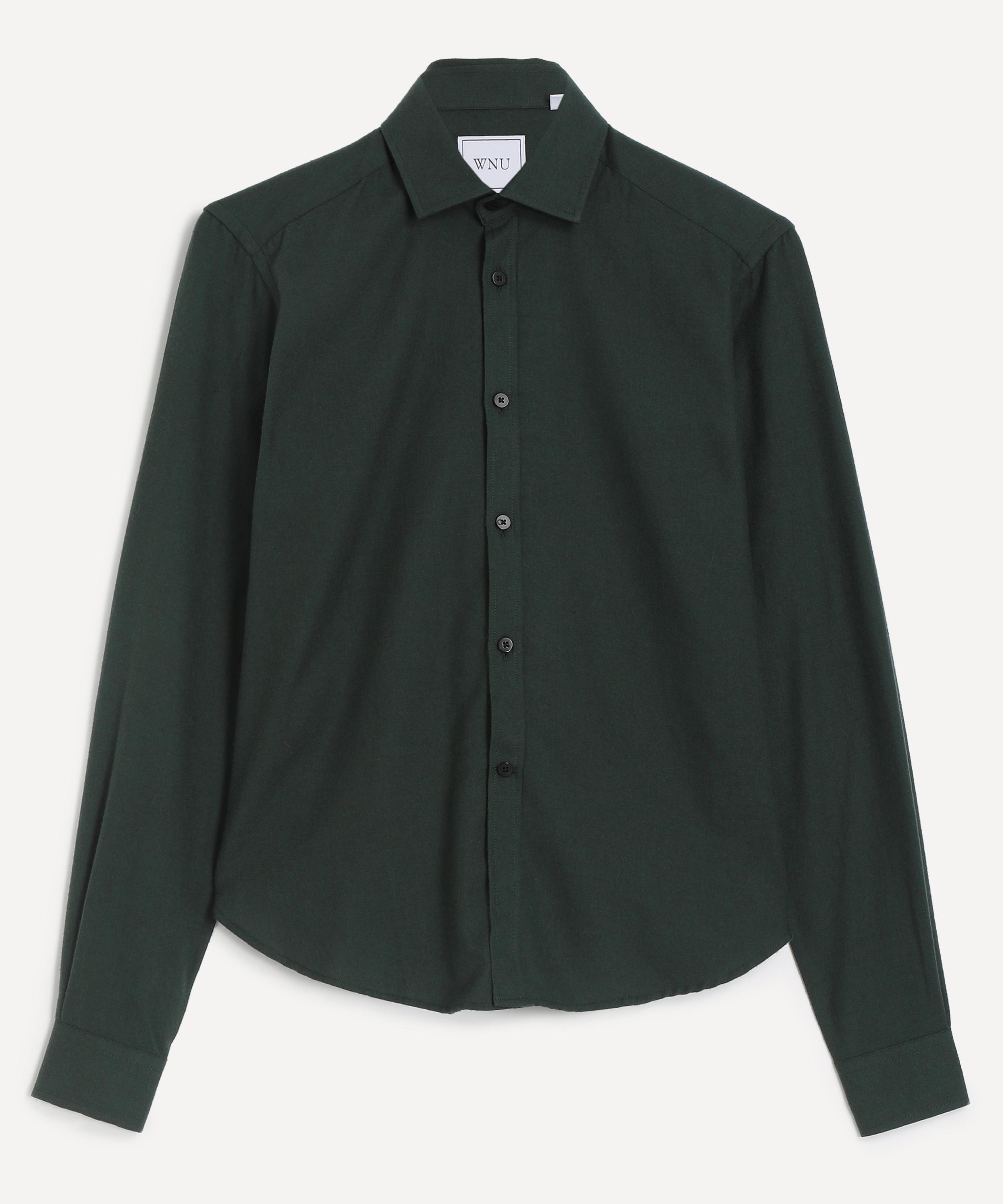 With Nothing Underneath - The Classic Fine Brushed Dark Khaki Shirt