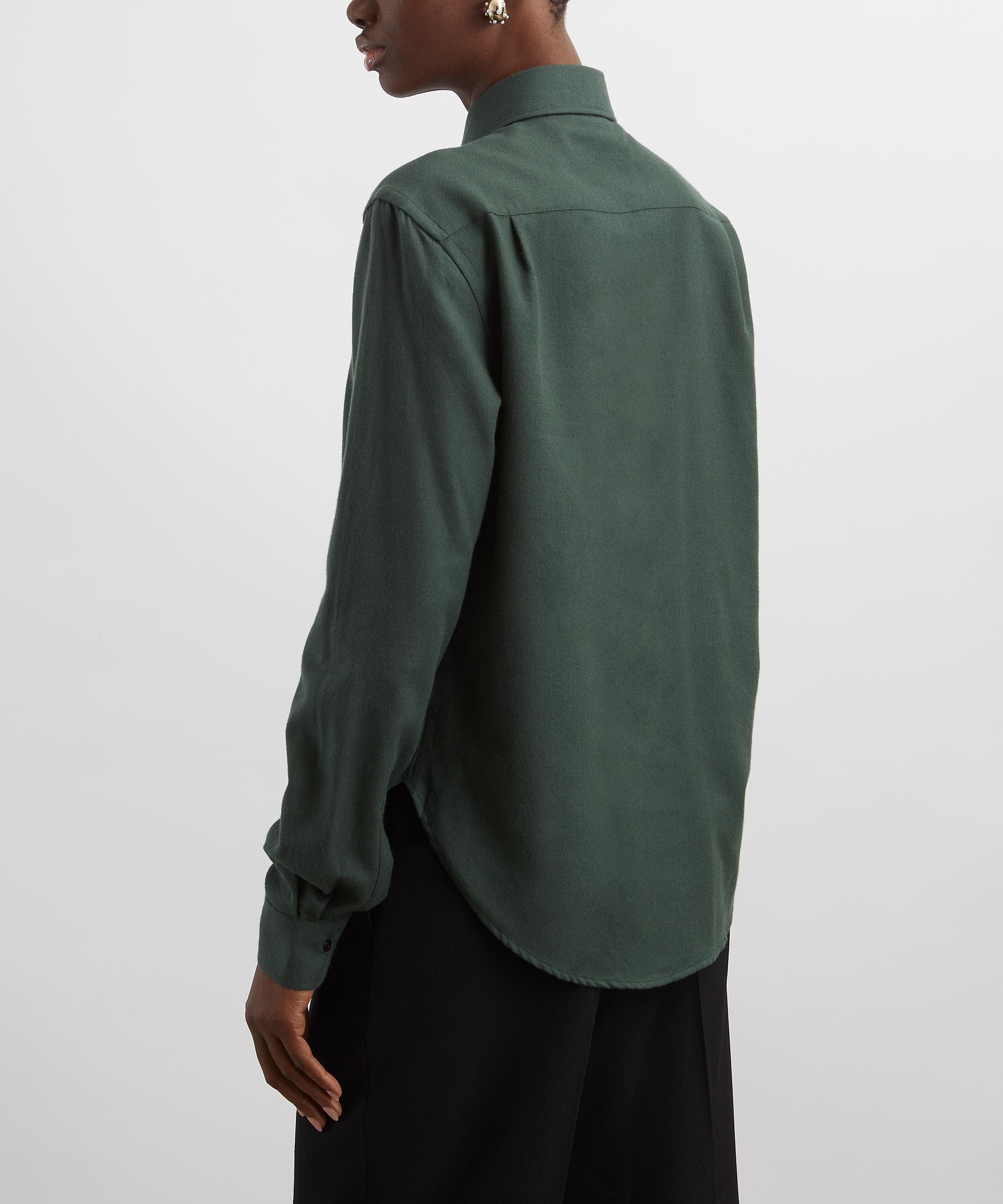 With Nothing Underneath - The Classic Fine Brushed Dark Khaki Shirt image number 3