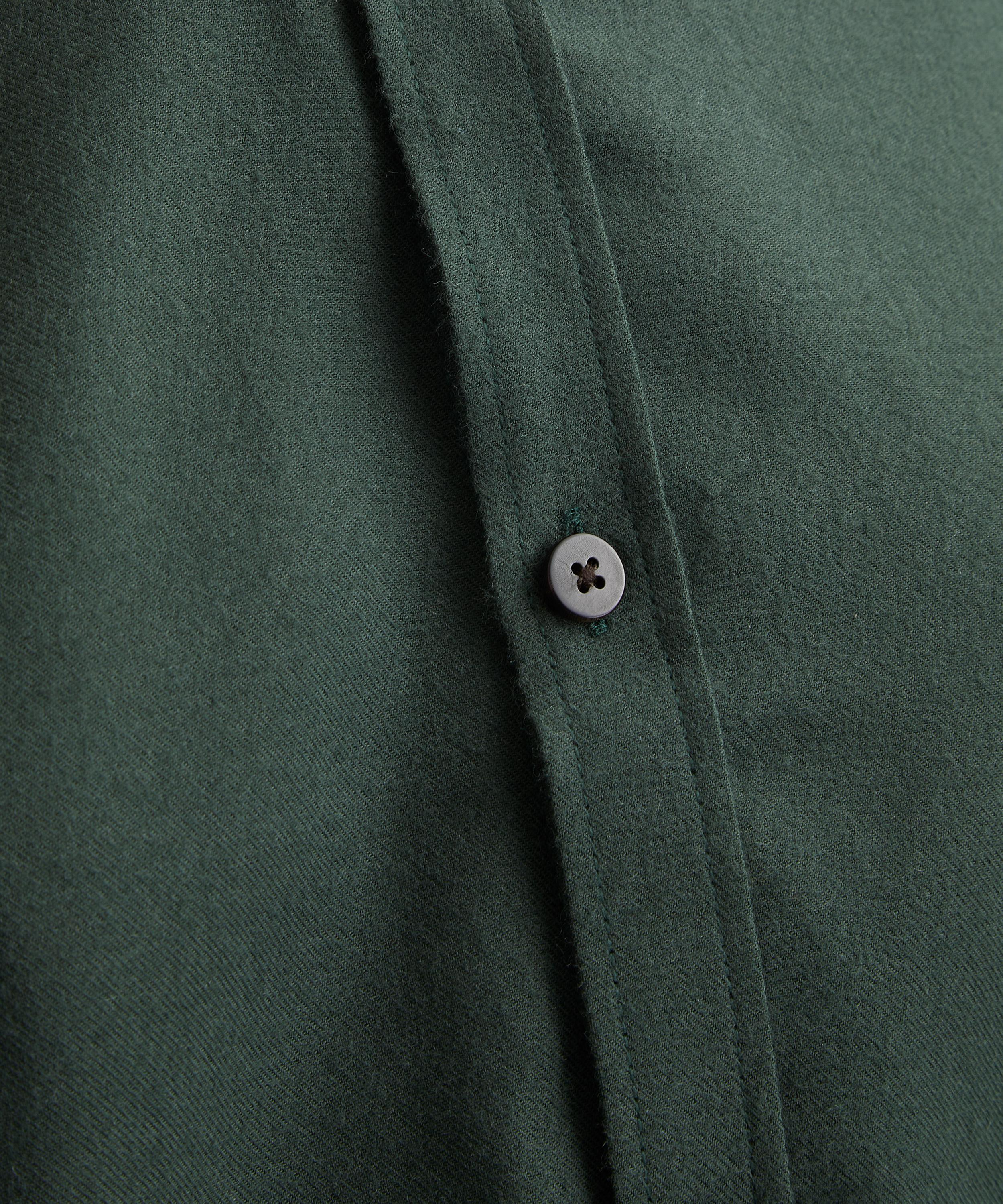 With Nothing Underneath - The Classic Fine Brushed Dark Khaki Shirt image number 4