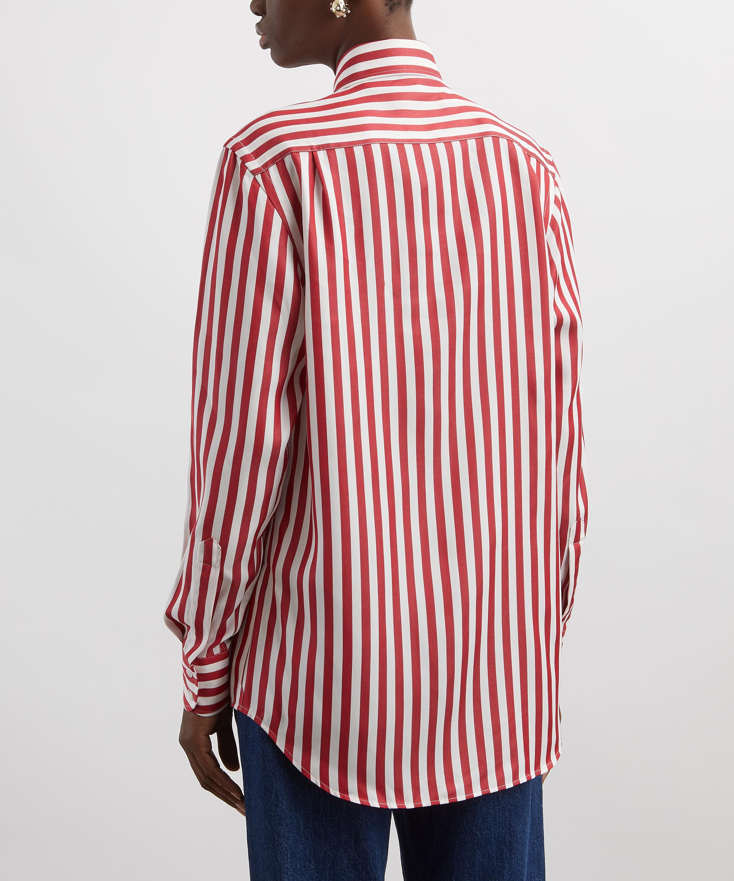 With Nothing Underneath - The Boyfriend Maple Red Stripe Shirt image number 3