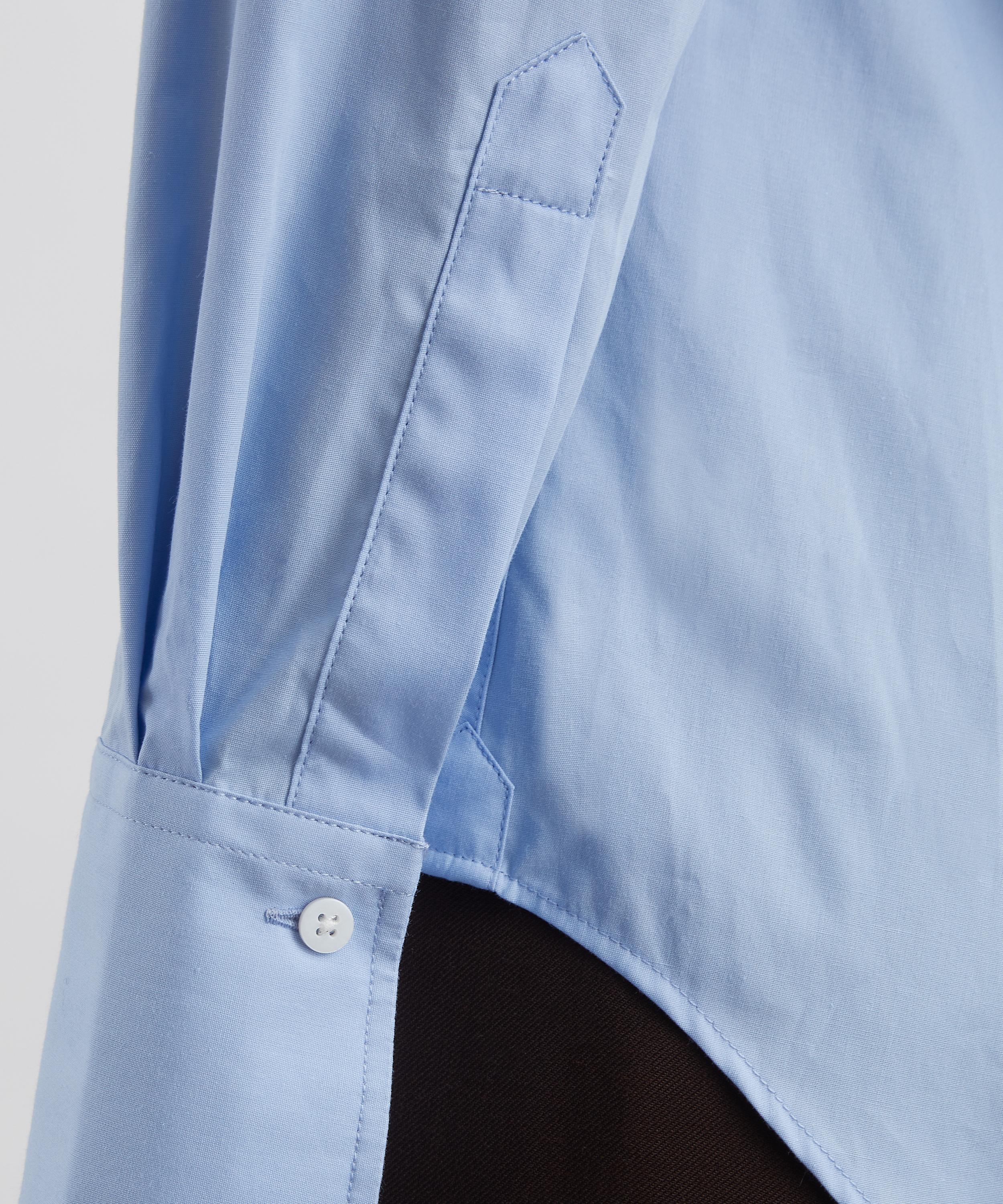 With Nothing Underneath - The Boyfriend Exaggerated Cuff Sky Blue Shirt image number 4