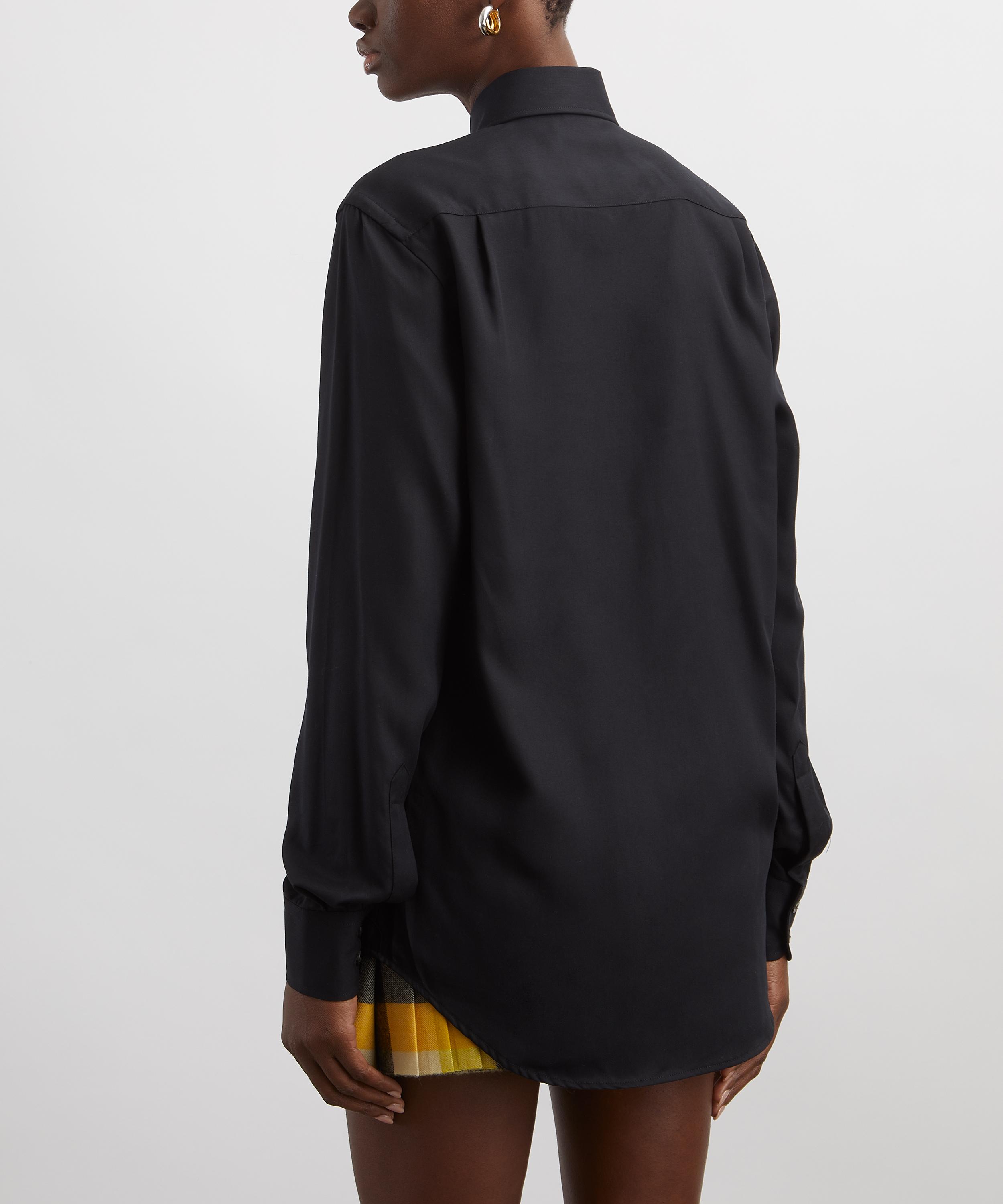 With Nothing Underneath - The Boyfriend TENCEL Black Shirt image number 3