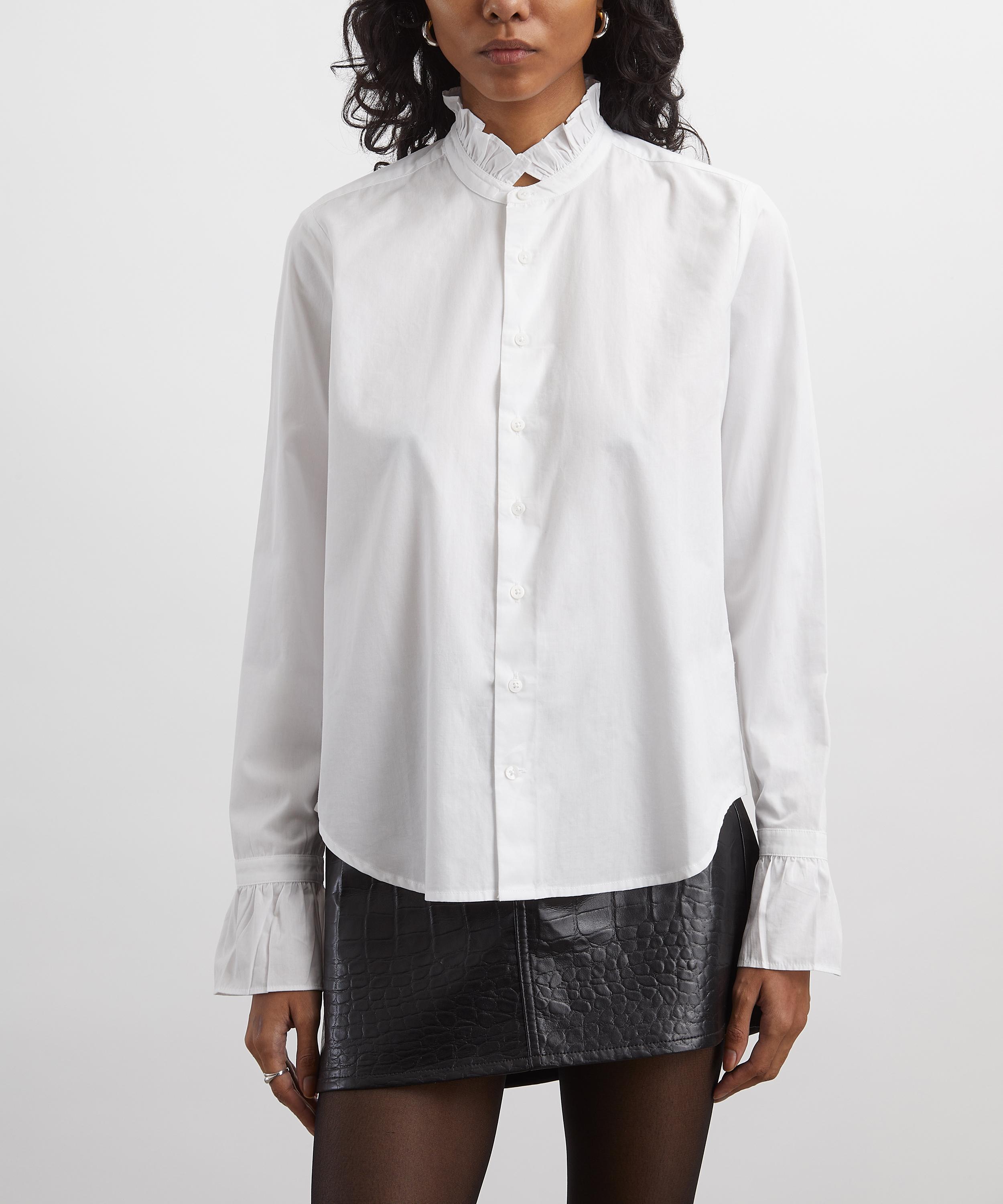 With Nothing Underneath - Kew Cotton Poplin Blouse image number 2