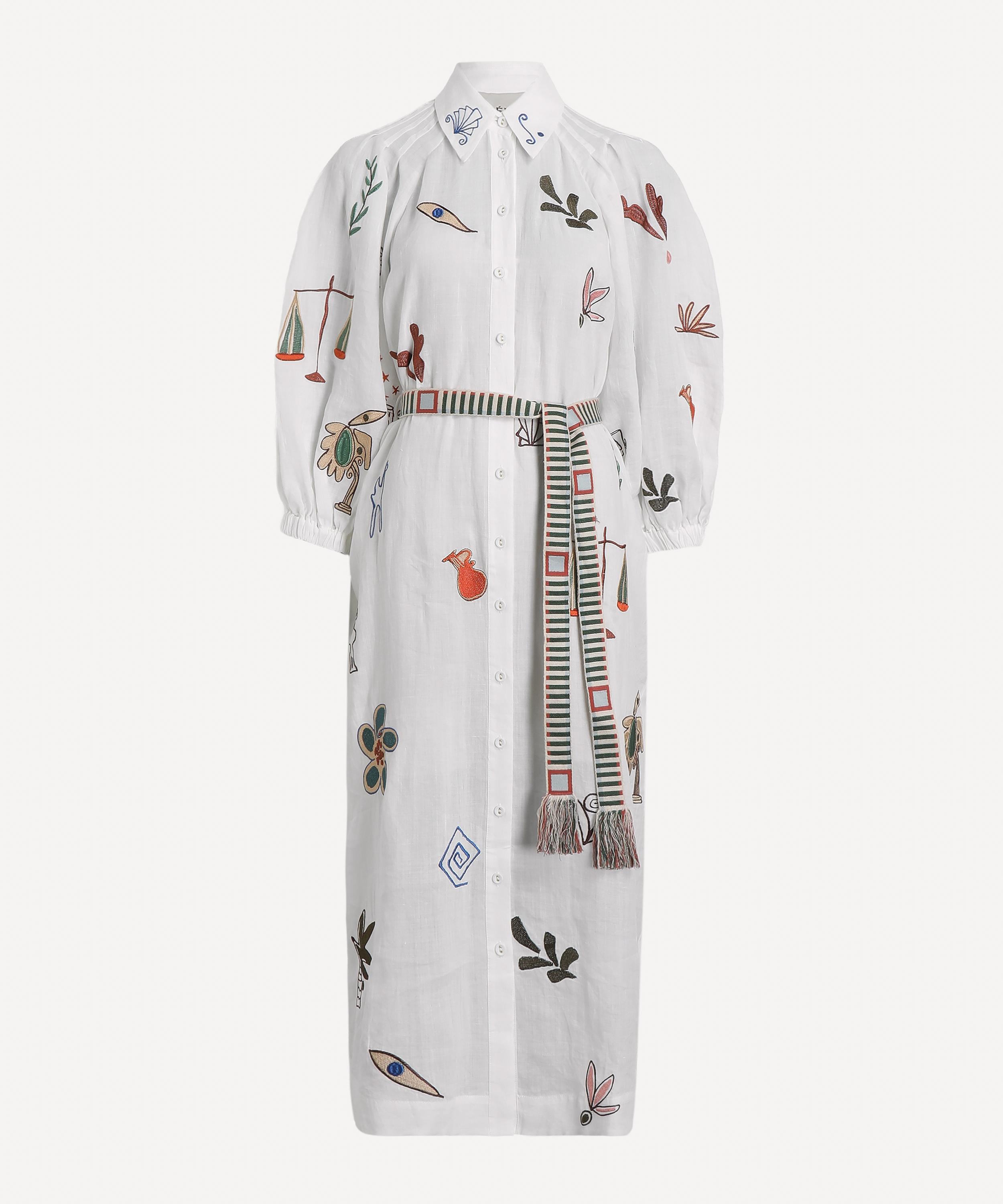 ALÉMAIS - Mina Embroidered Shirtdress