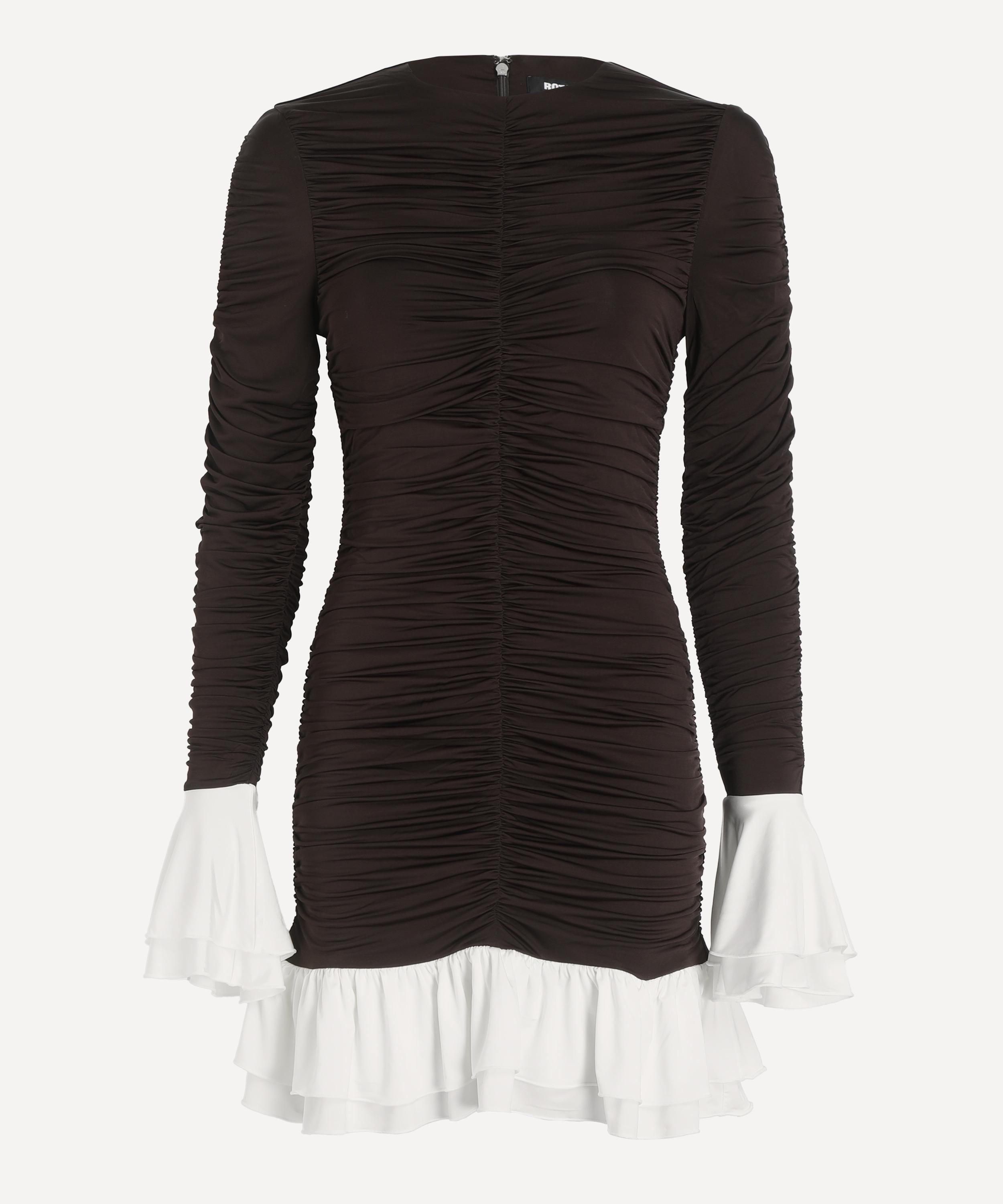 ROTATE Birger Christensen - Mini Ruched Long-Sleeve Dress