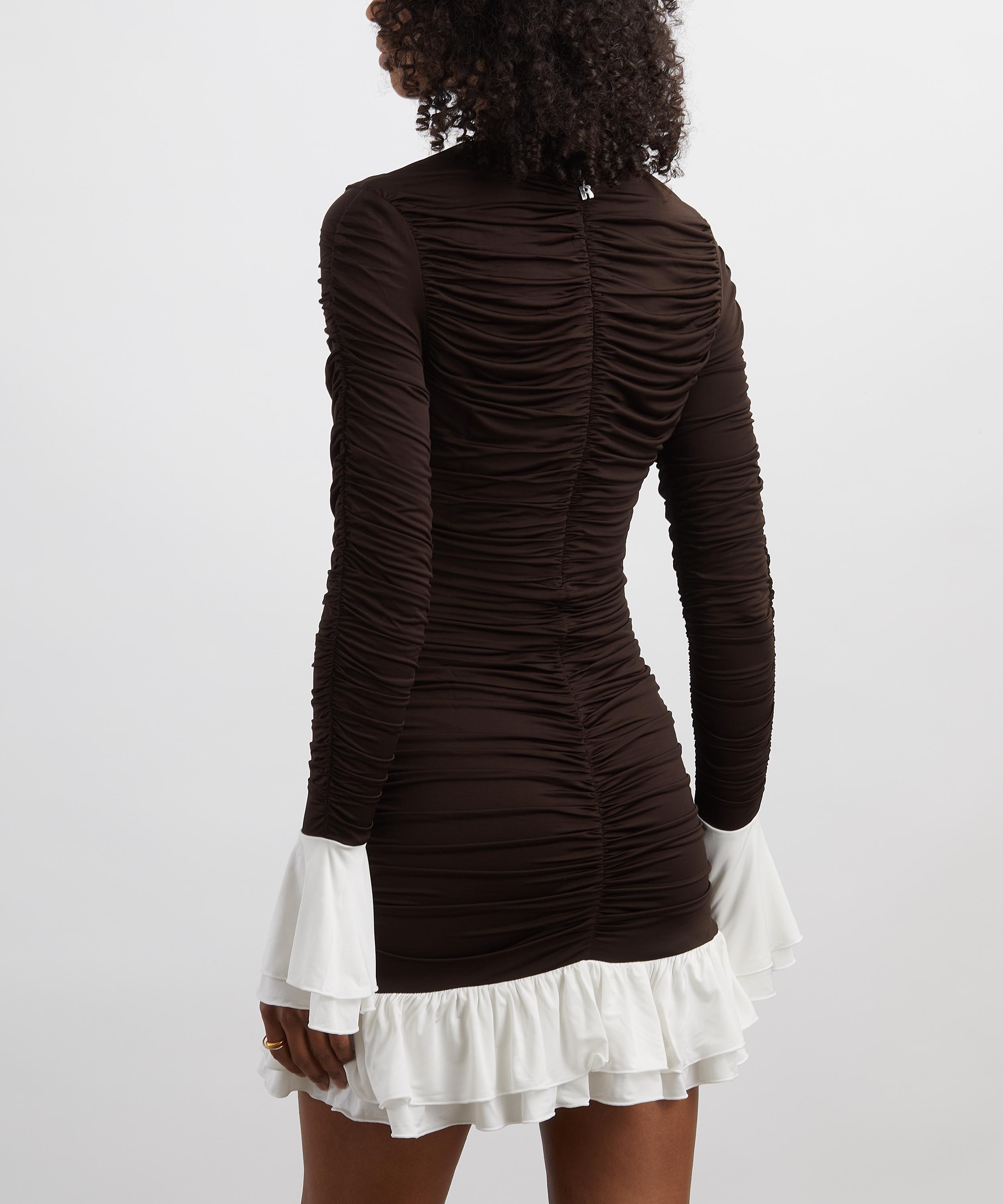 ROTATE Birger Christensen - Mini Ruched Long-Sleeve Dress image number 3