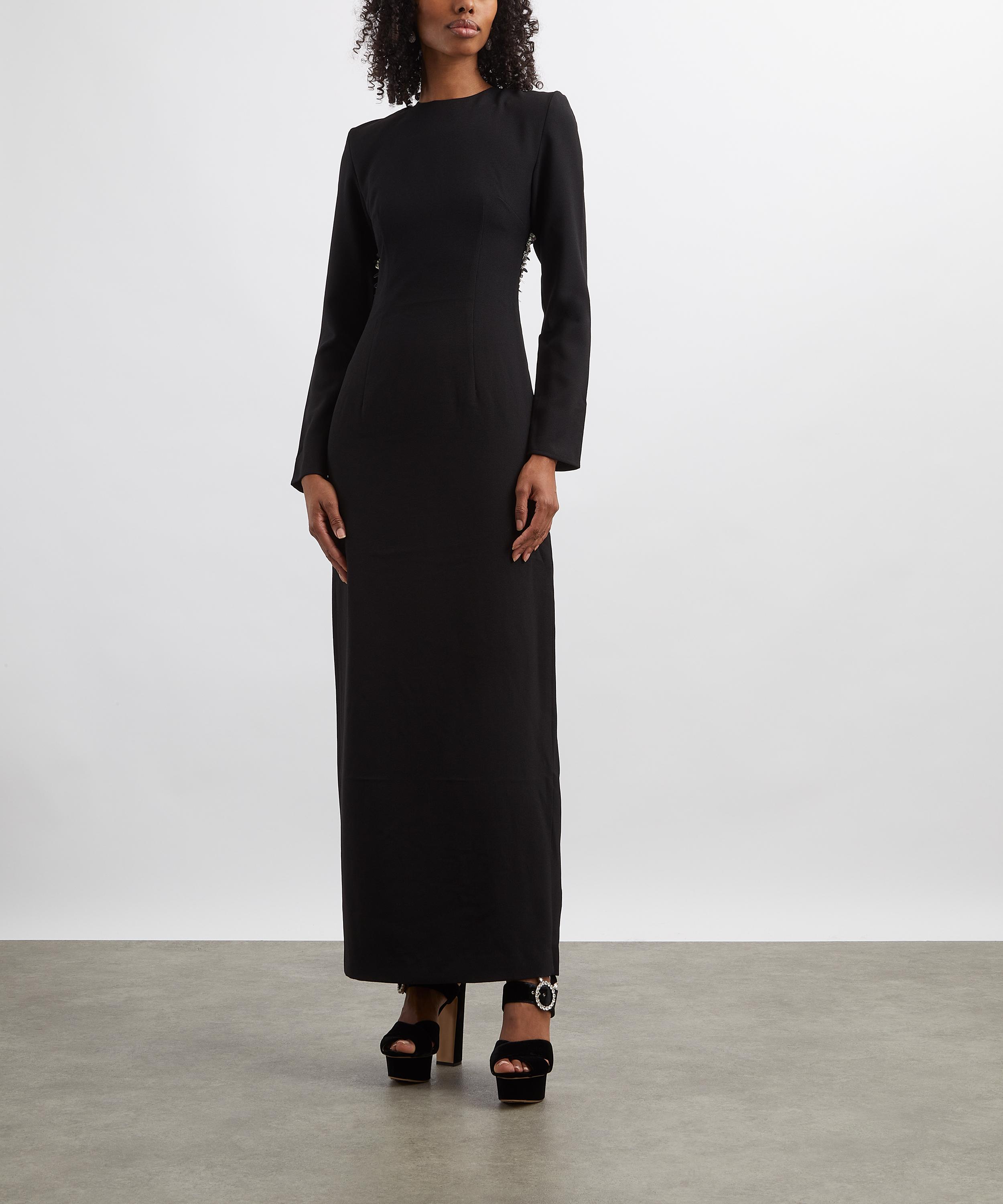 ROTATE Birger Christensen - Crepe Open Back Maxi Dress image number 2