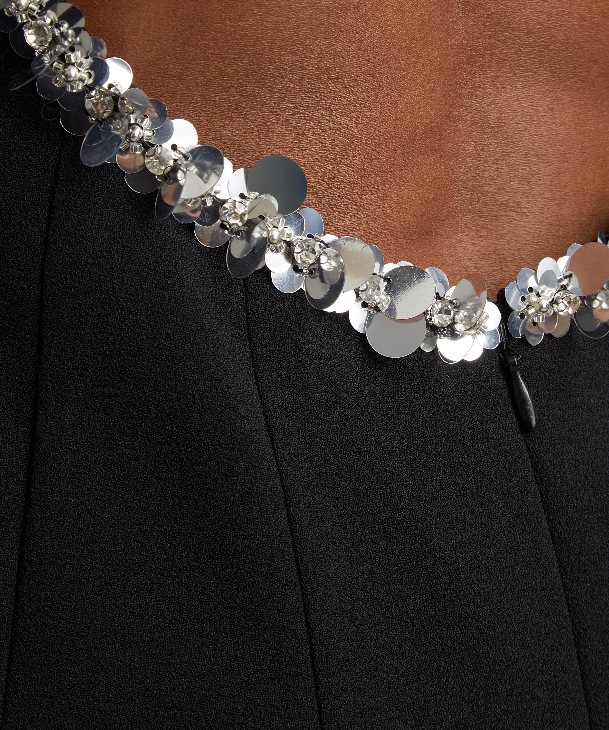 ROTATE Birger Christensen - Crepe Open Back Maxi Dress image number 4