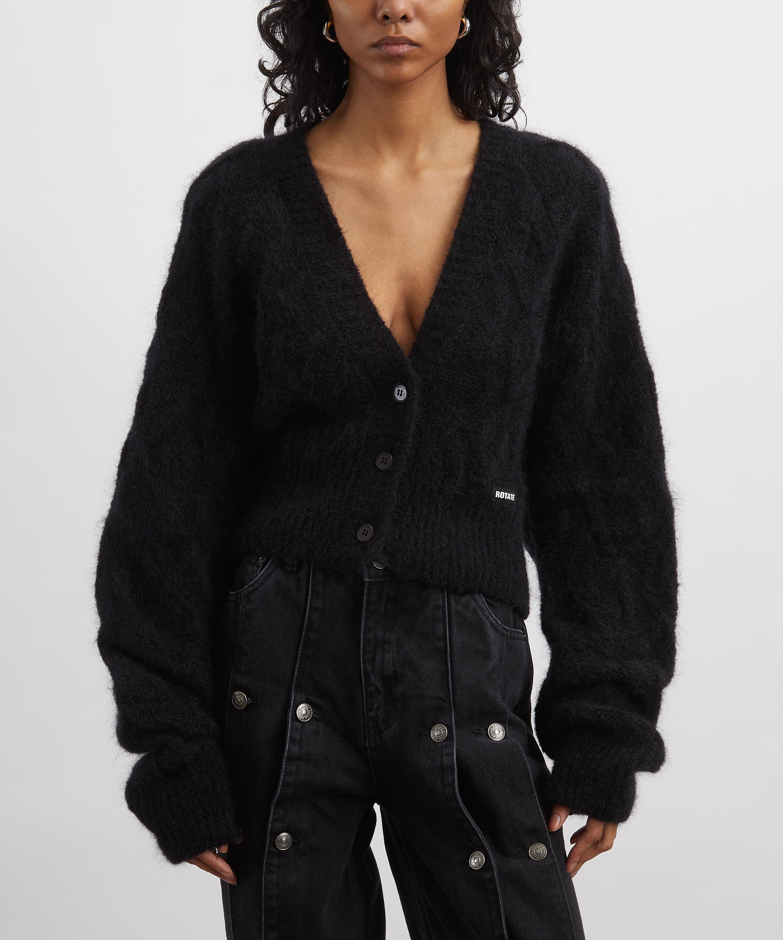 ROTATE Birger Christensen - Fluffy Knit Cardigan image number 2