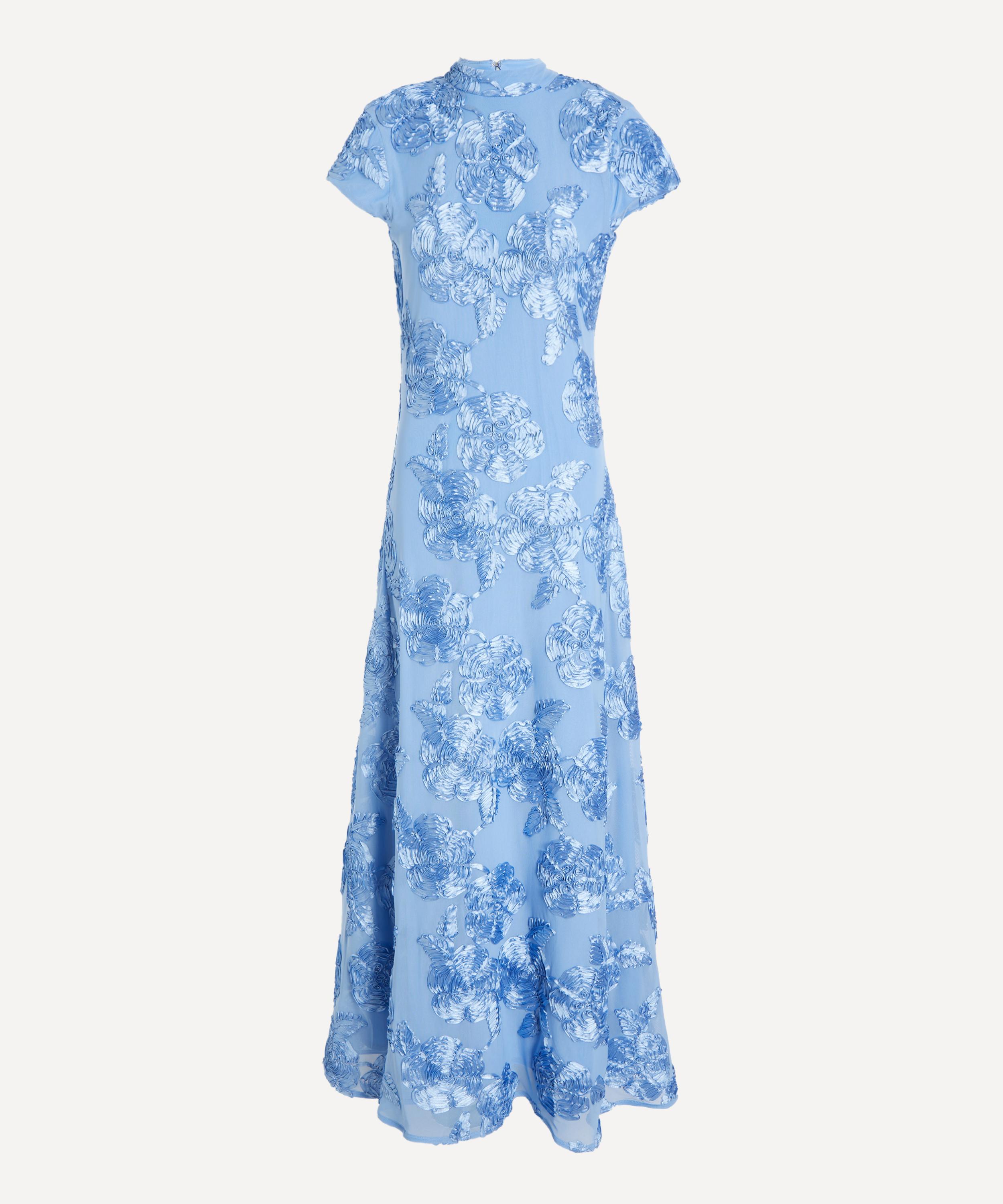 ROTATE Birger Christensen - Floral-Embroidered Maxi Dress