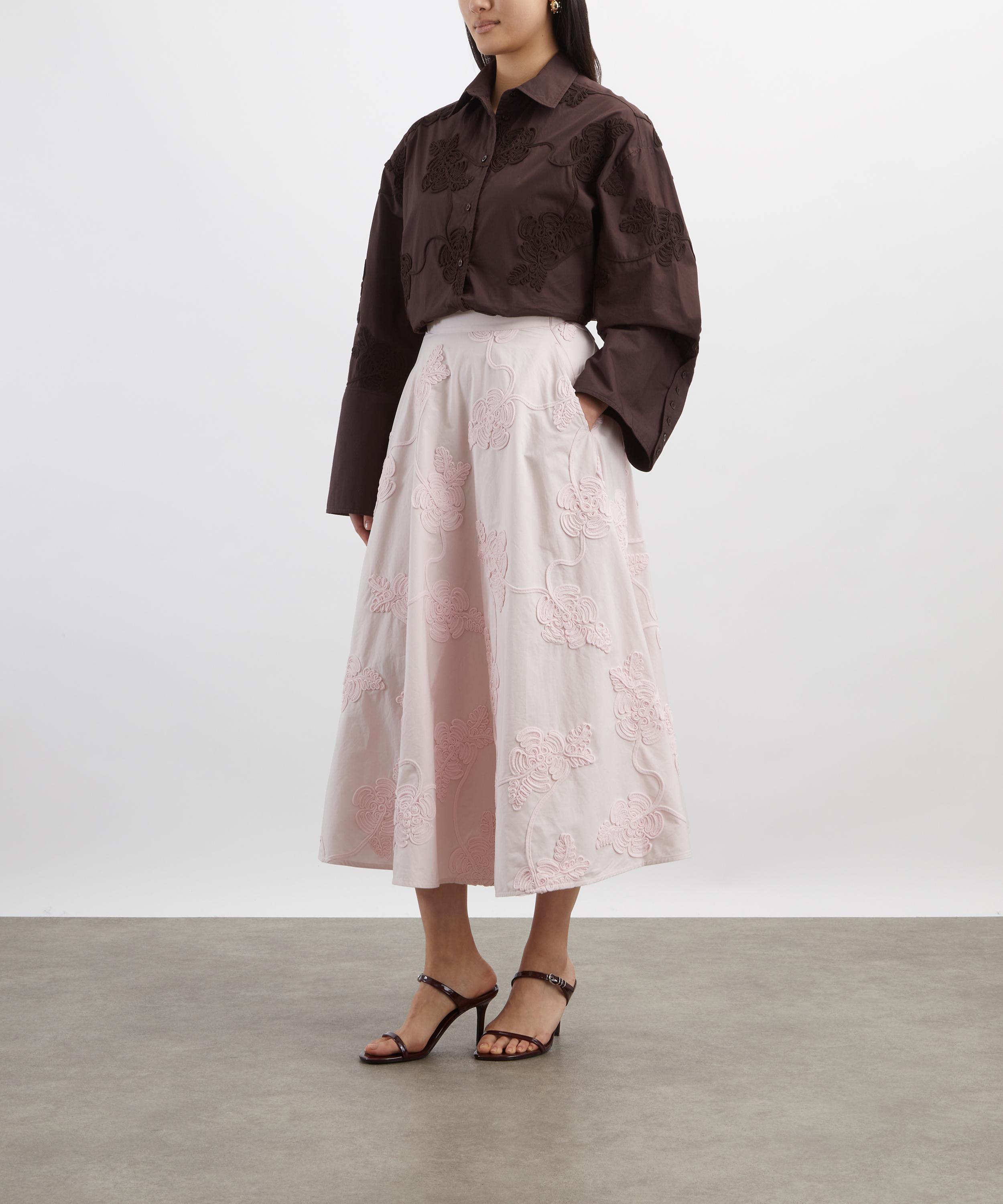 ROTATE Birger Christensen - Pink Flower Maxi Skirt image number 1