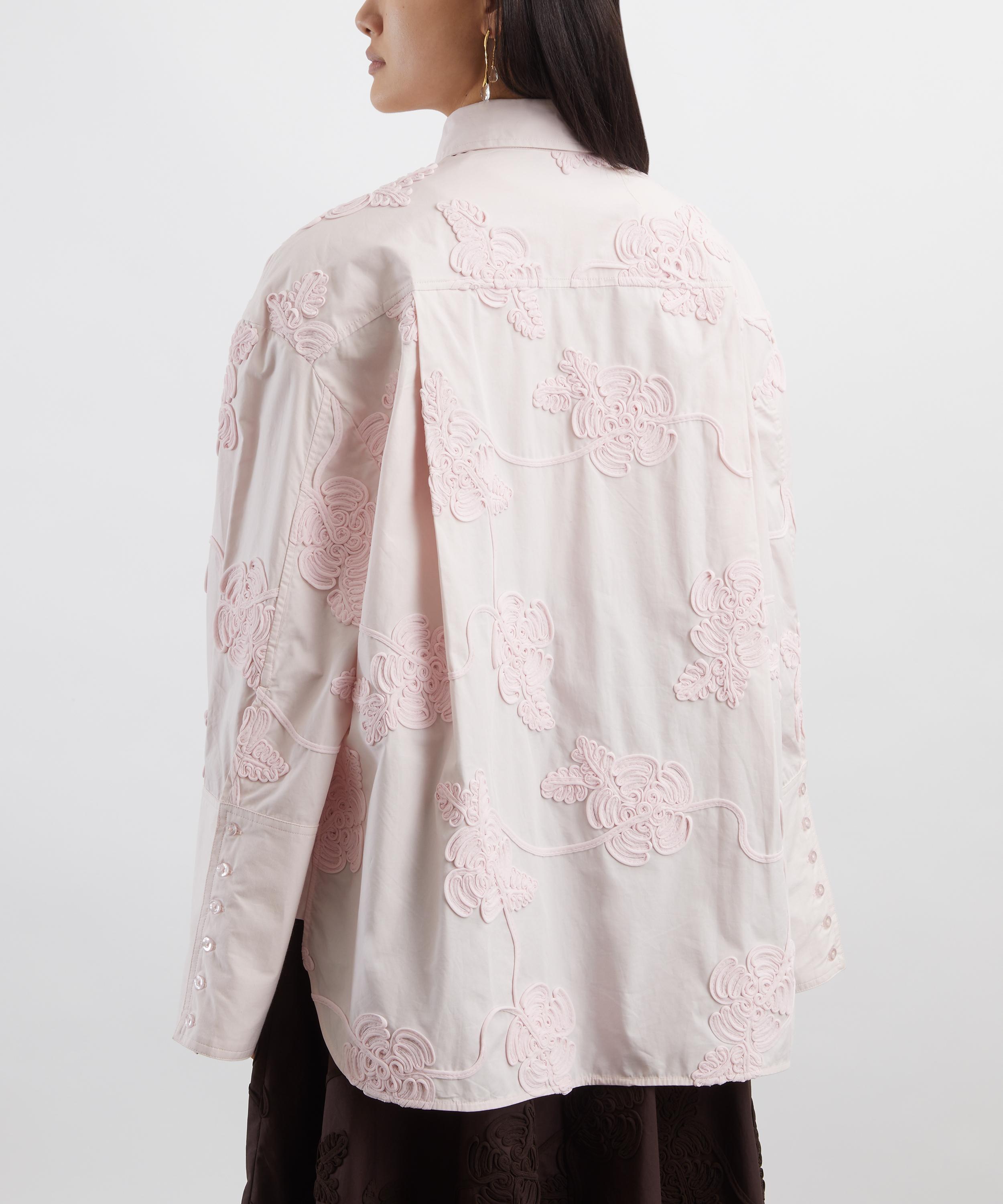 ROTATE Birger Christensen - Pink Flower Oversized Shirt image number 3