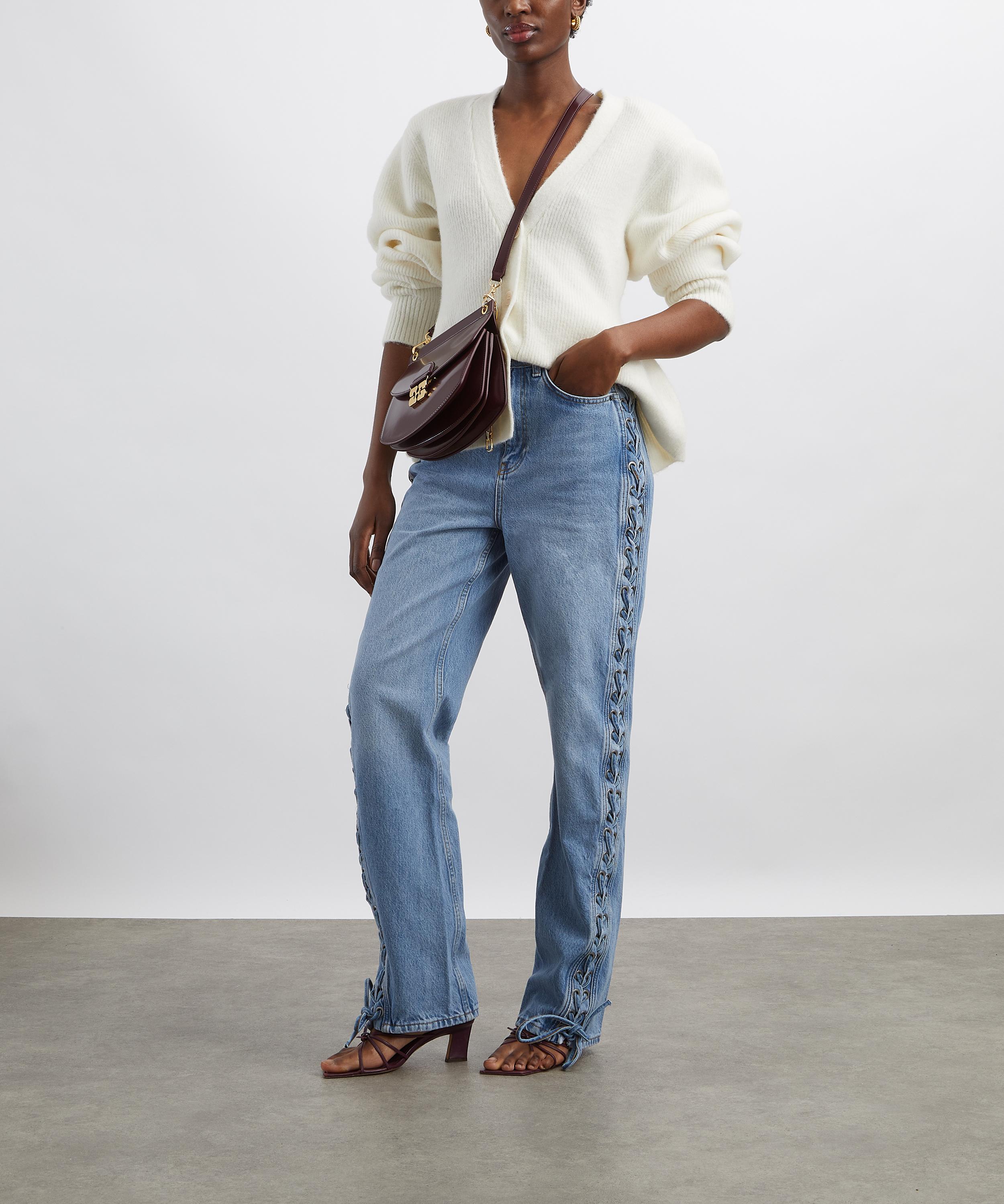 ROTATE Birger Christensen - Lace Straight-Leg Jeans image number 1