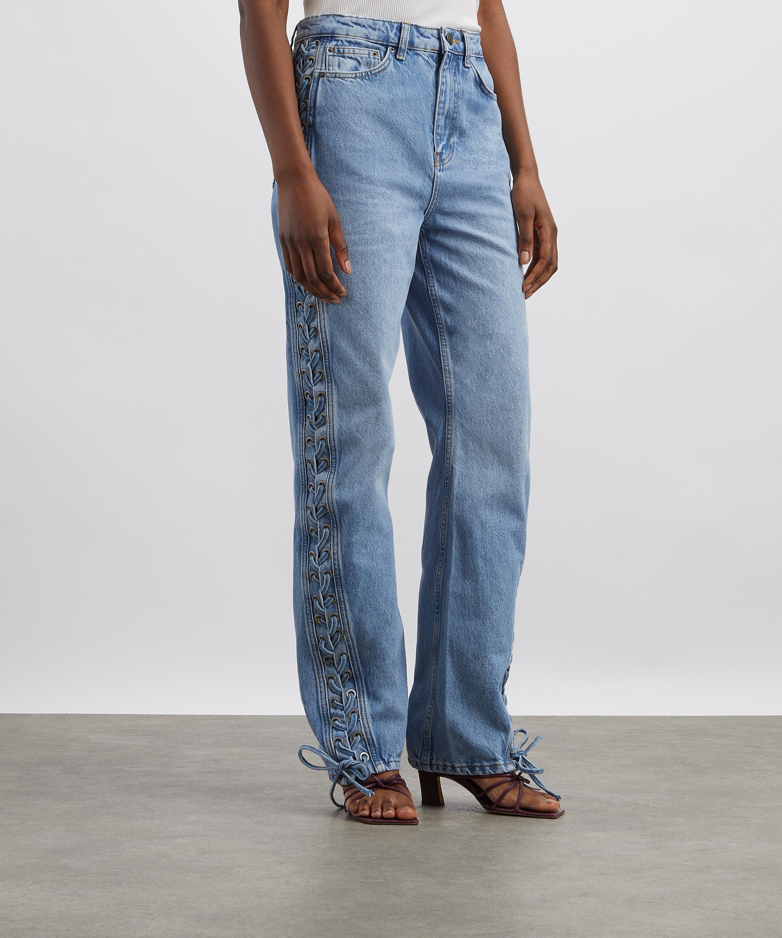 ROTATE Birger Christensen - Lace Straight-Leg Jeans image number 2