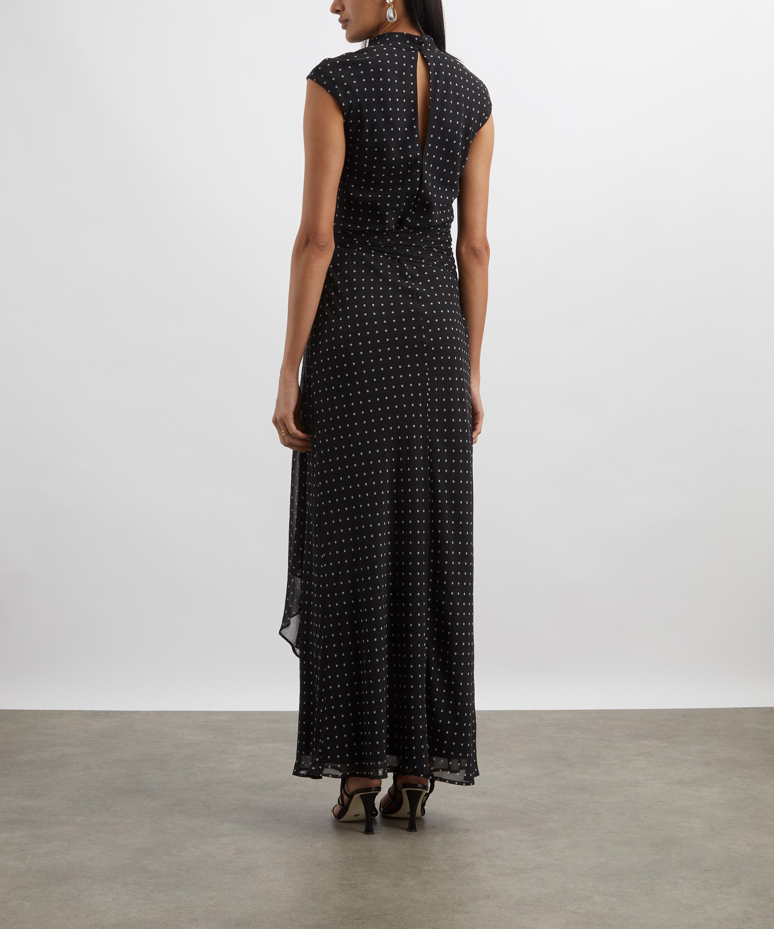 ROTATE Birger Christensen - Polka Dot Tie Maxi Dress image number 3