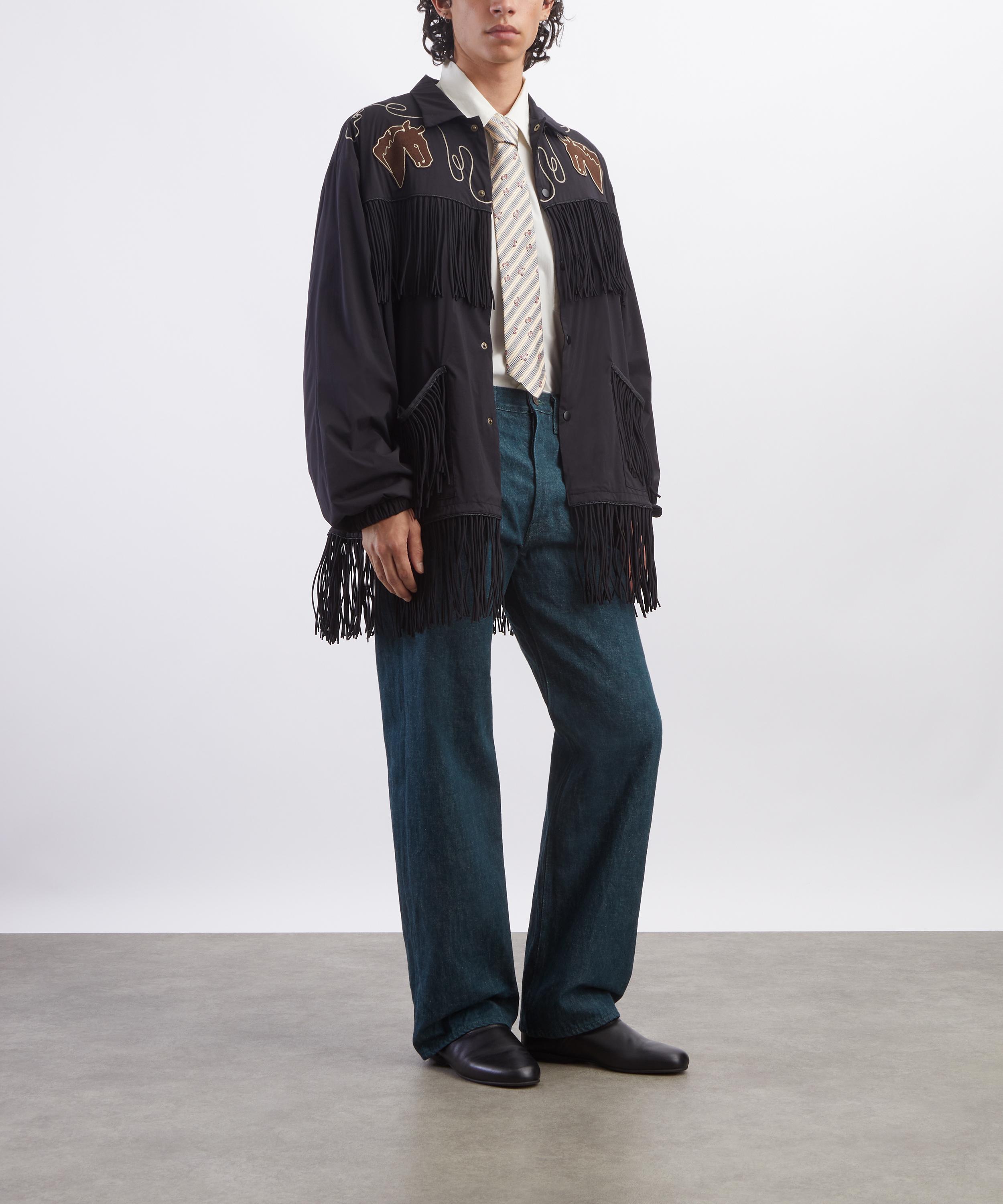 Kapital - Stretch Nylon Fringed Coach Jacket image number 1