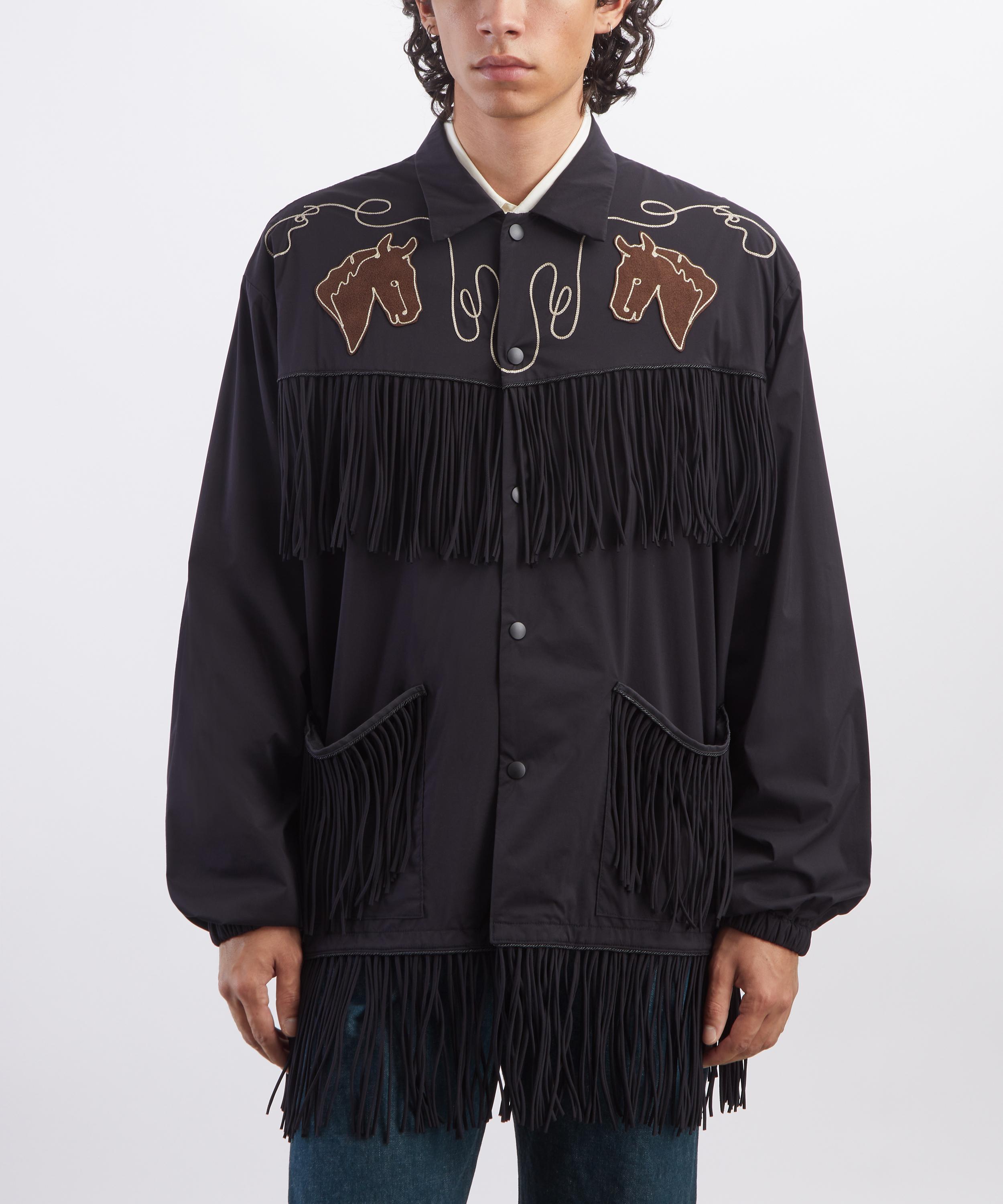 Kapital - Stretch Nylon Fringed Coach Jacket image number 2