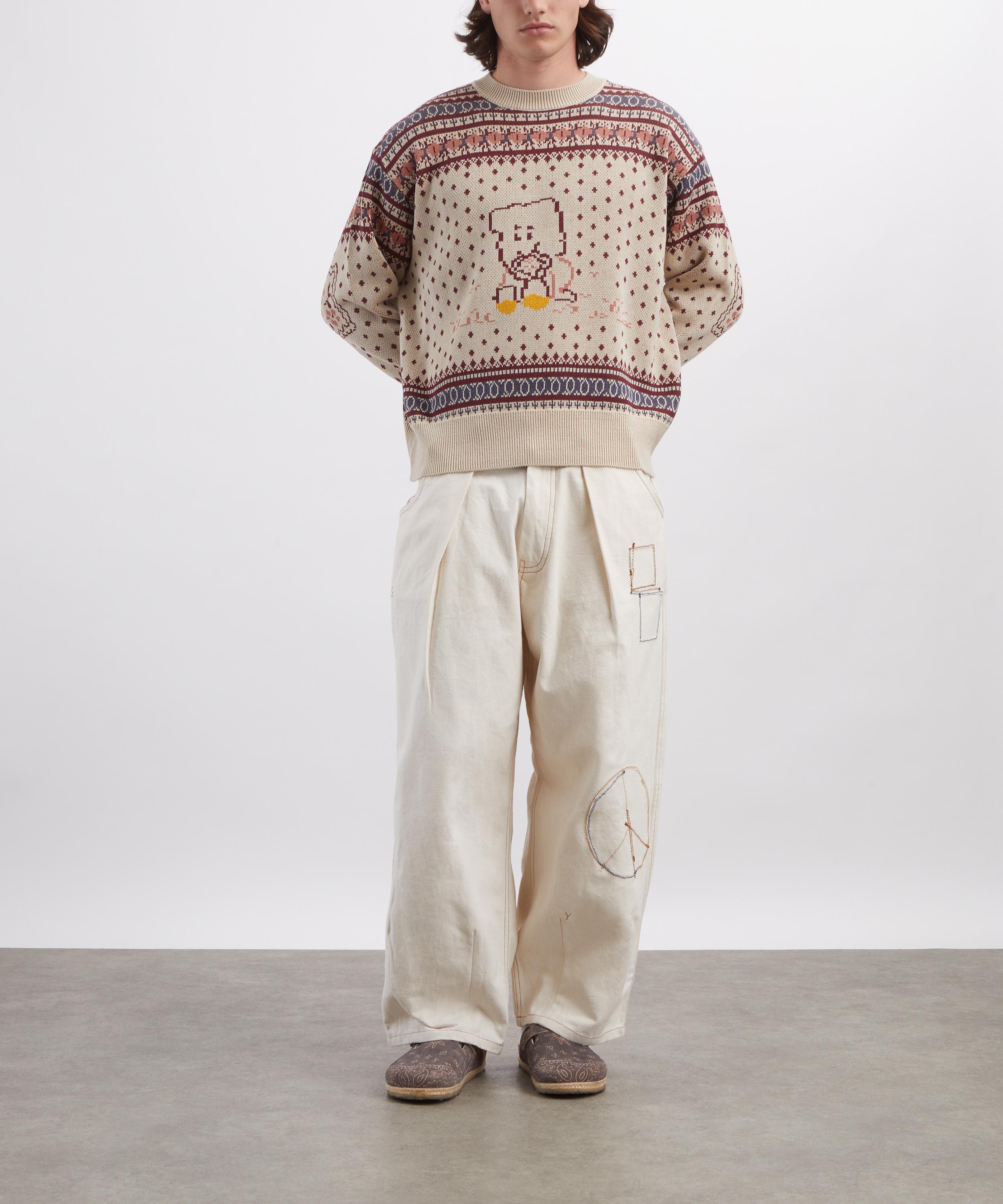 Kapital - Peckish Rainbowy Cotton Knit Jumper image number 1