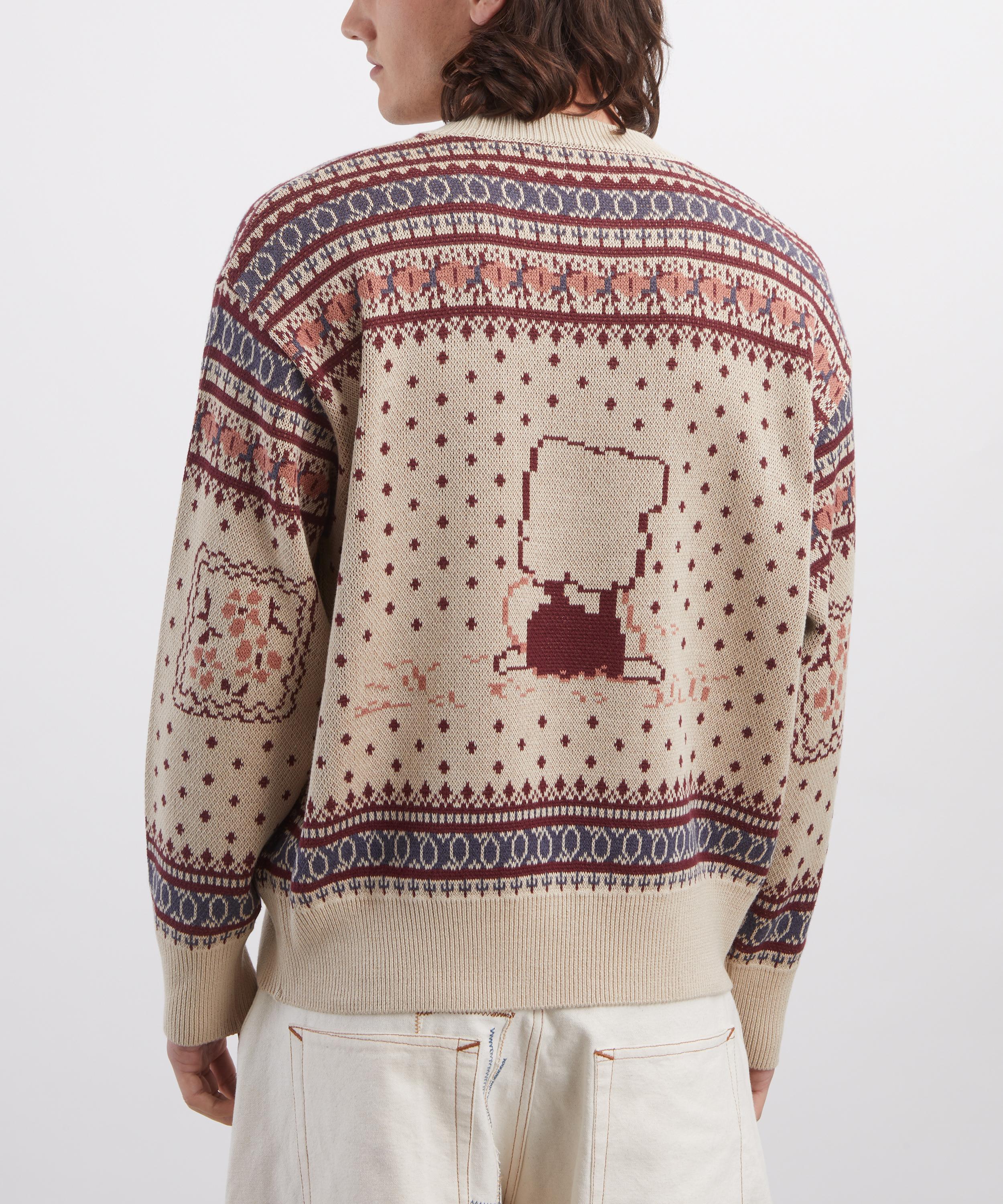 Kapital - Peckish Rainbowy Cotton Knit Jumper image number 3