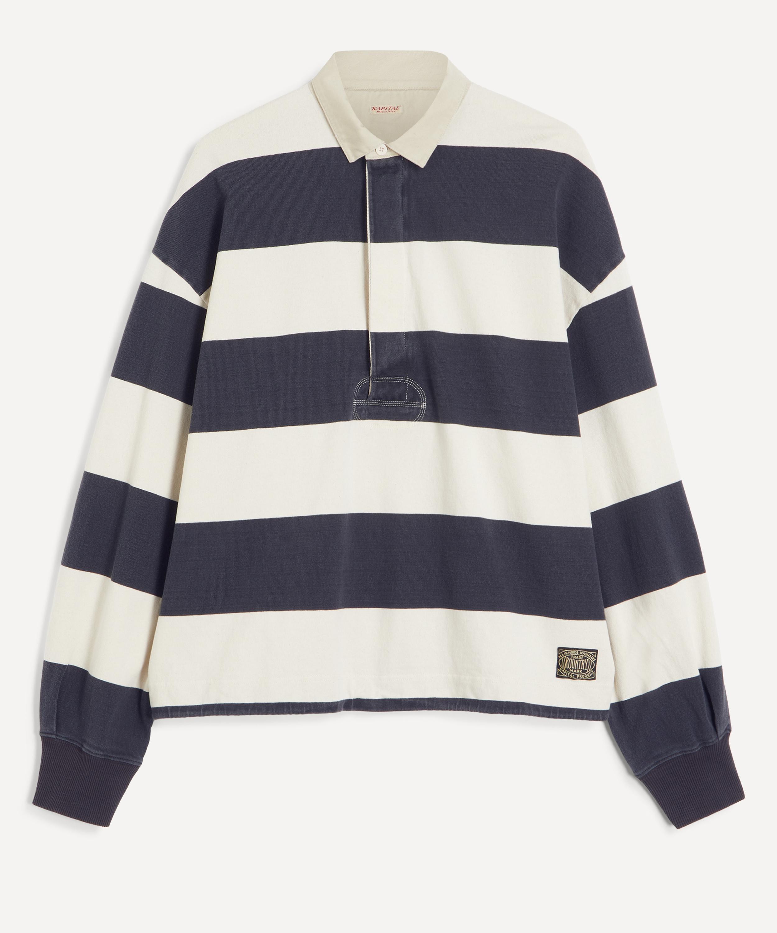 Kapital - JAIL Stripe Jersey BIG Rugger Shirt