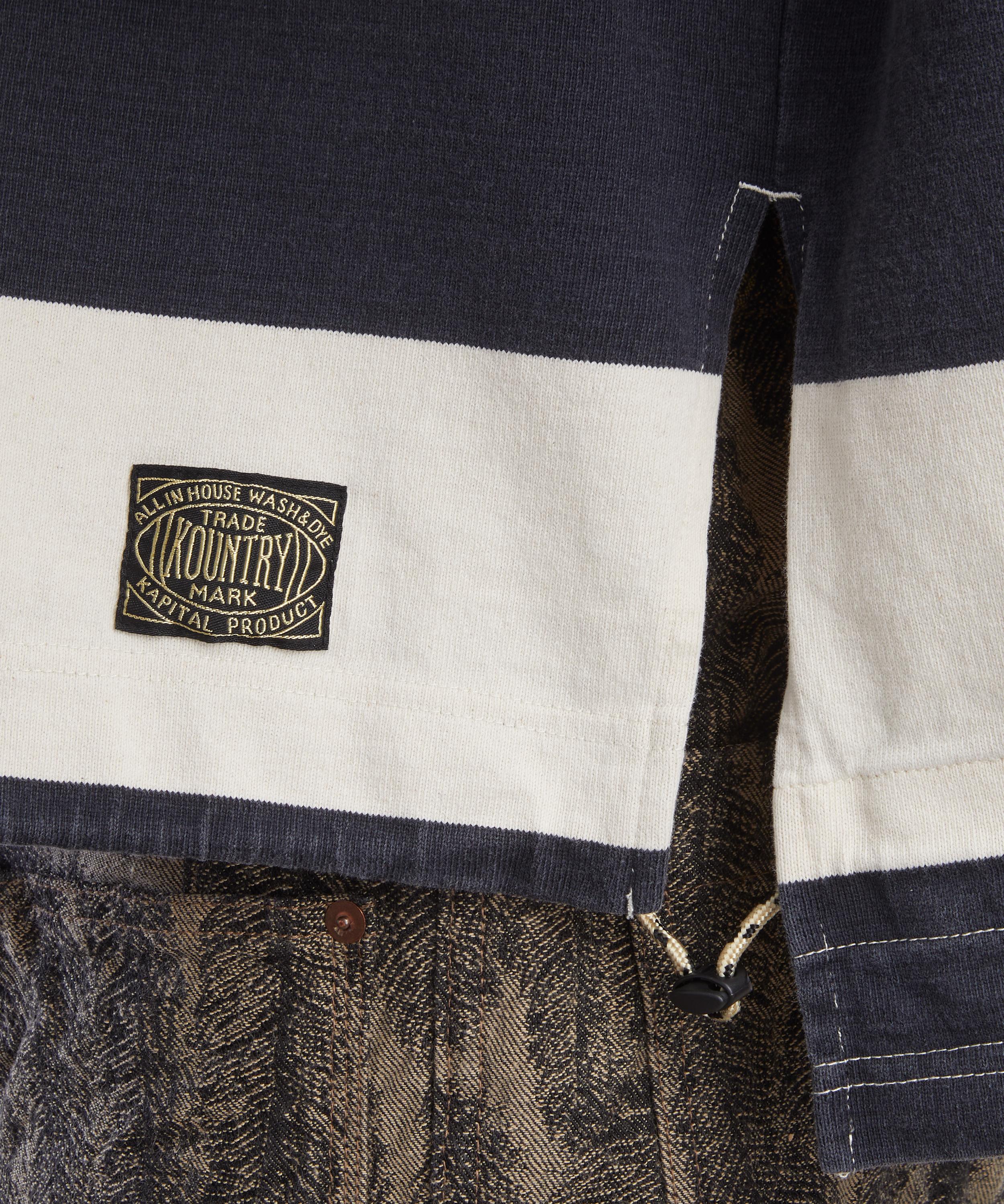 Kapital - JAIL Stripe Jersey BIG Rugger Shirt image number 4