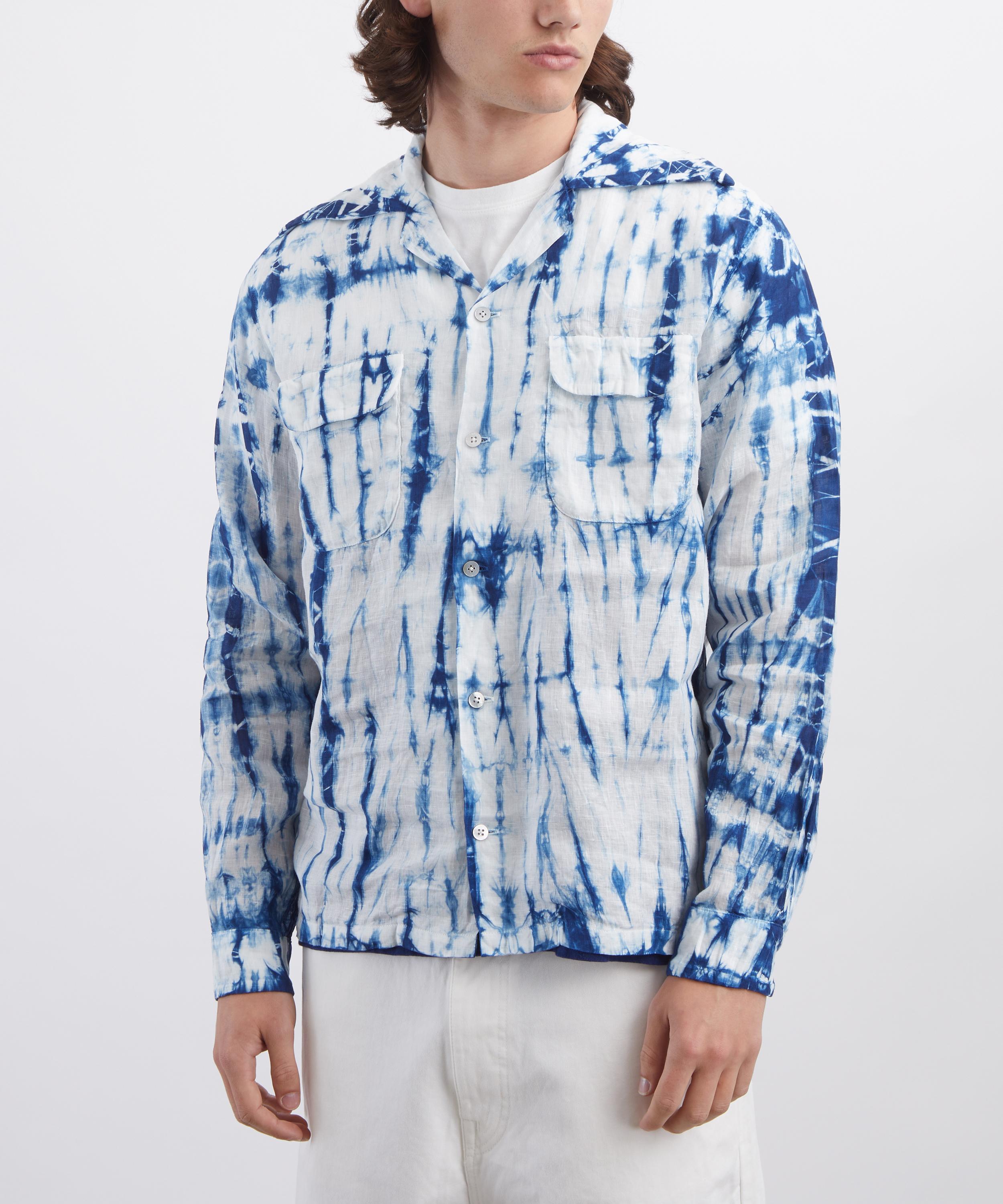 Kapital - French Linen Tokushima Shibori-Dye Wrangle Shirt image number 2