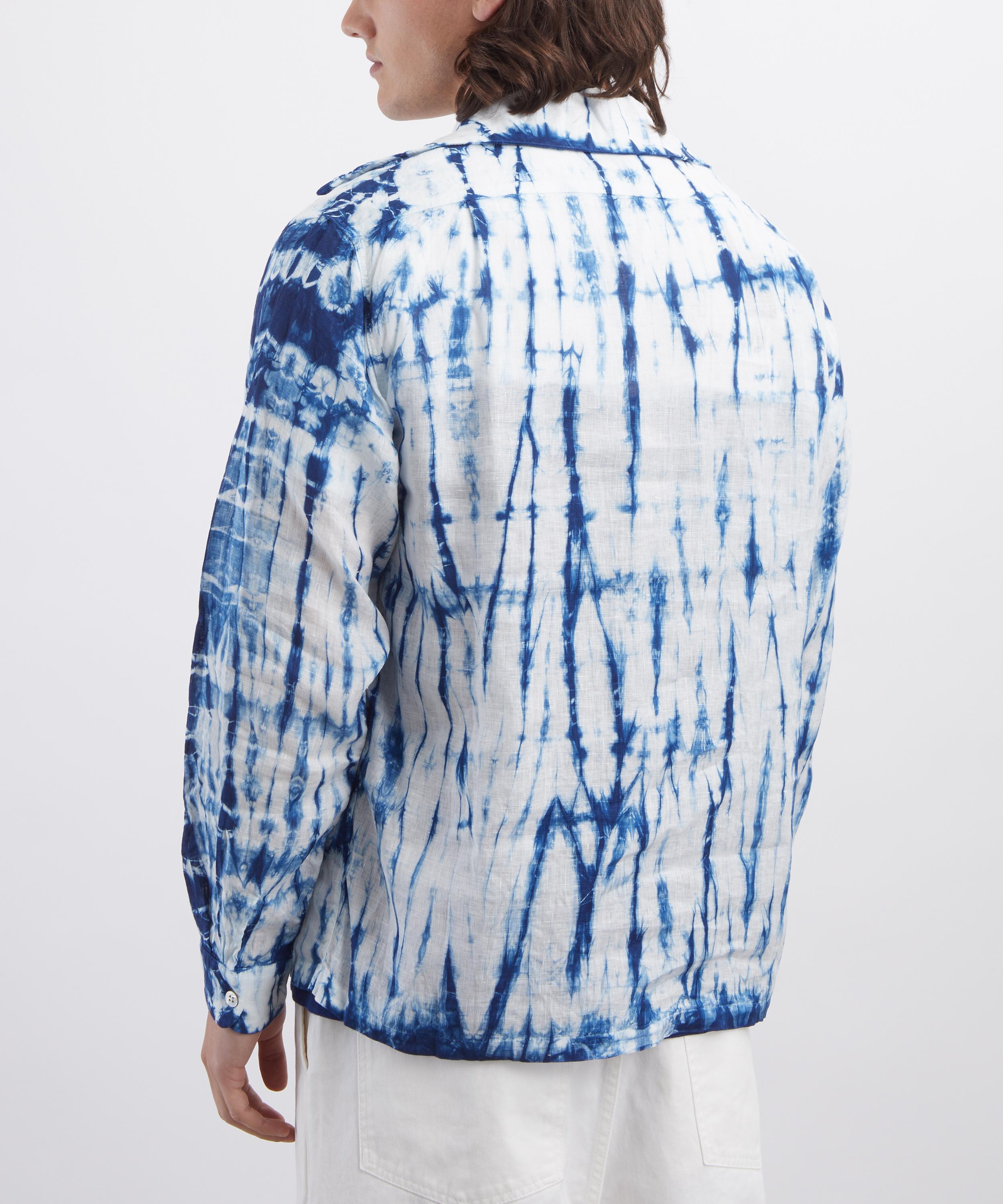 Kapital - French Linen Tokushima Shibori-Dye Wrangle Shirt image number 3