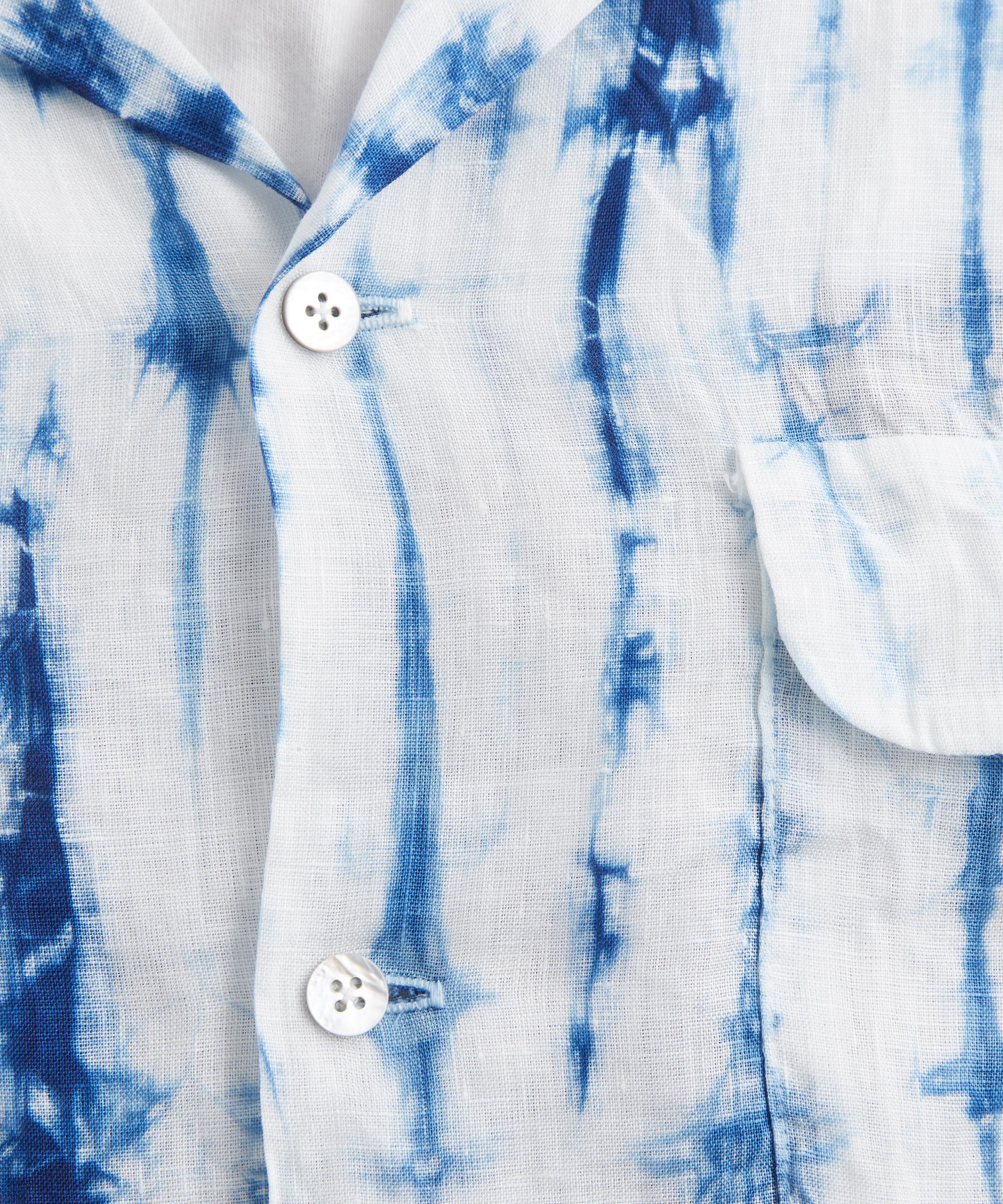 Kapital - French Linen Tokushima Shibori-Dye Wrangle Shirt image number 4