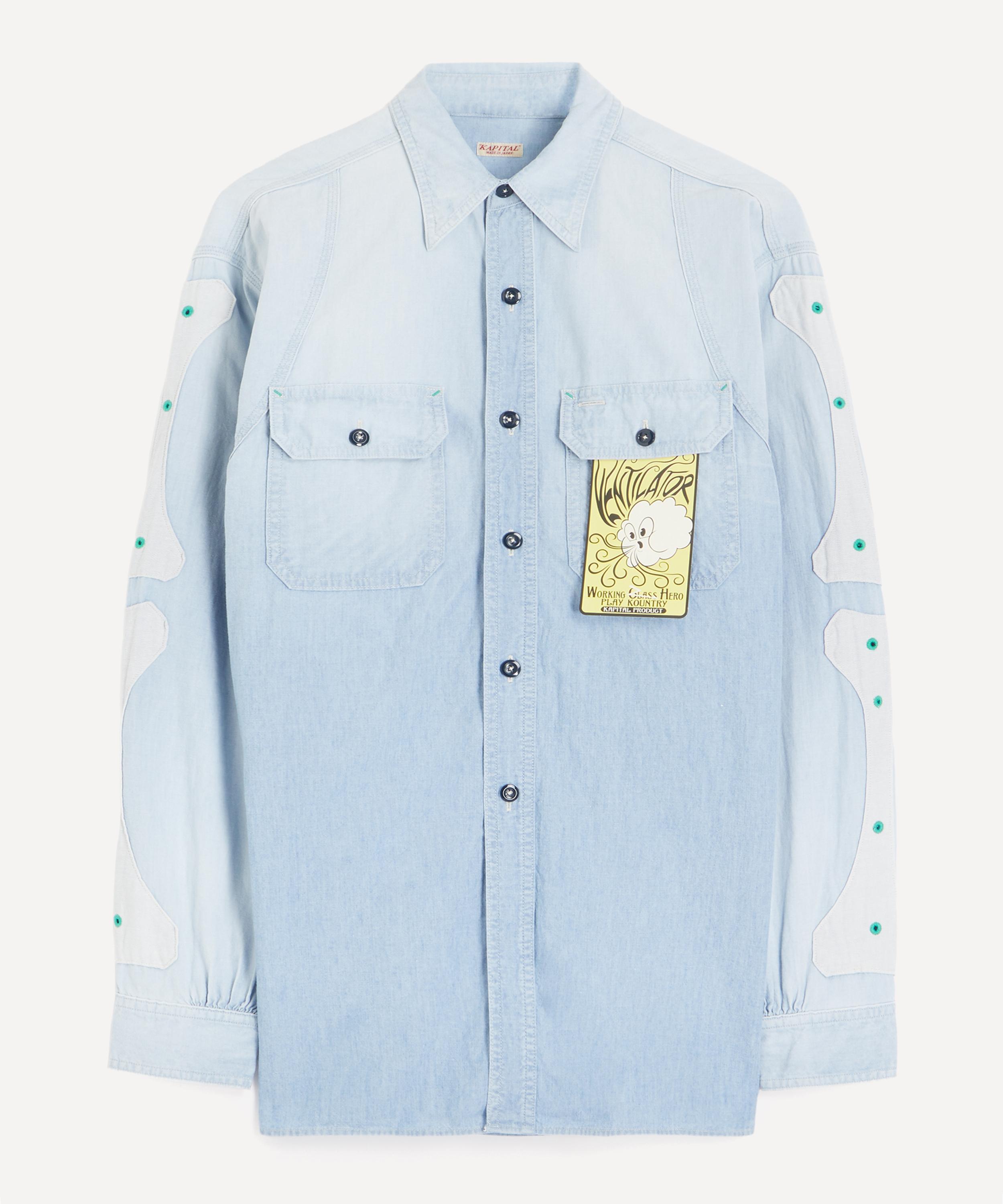 Kapital - Chambray Two-Tone Bone Patch Ventilator Workshirt