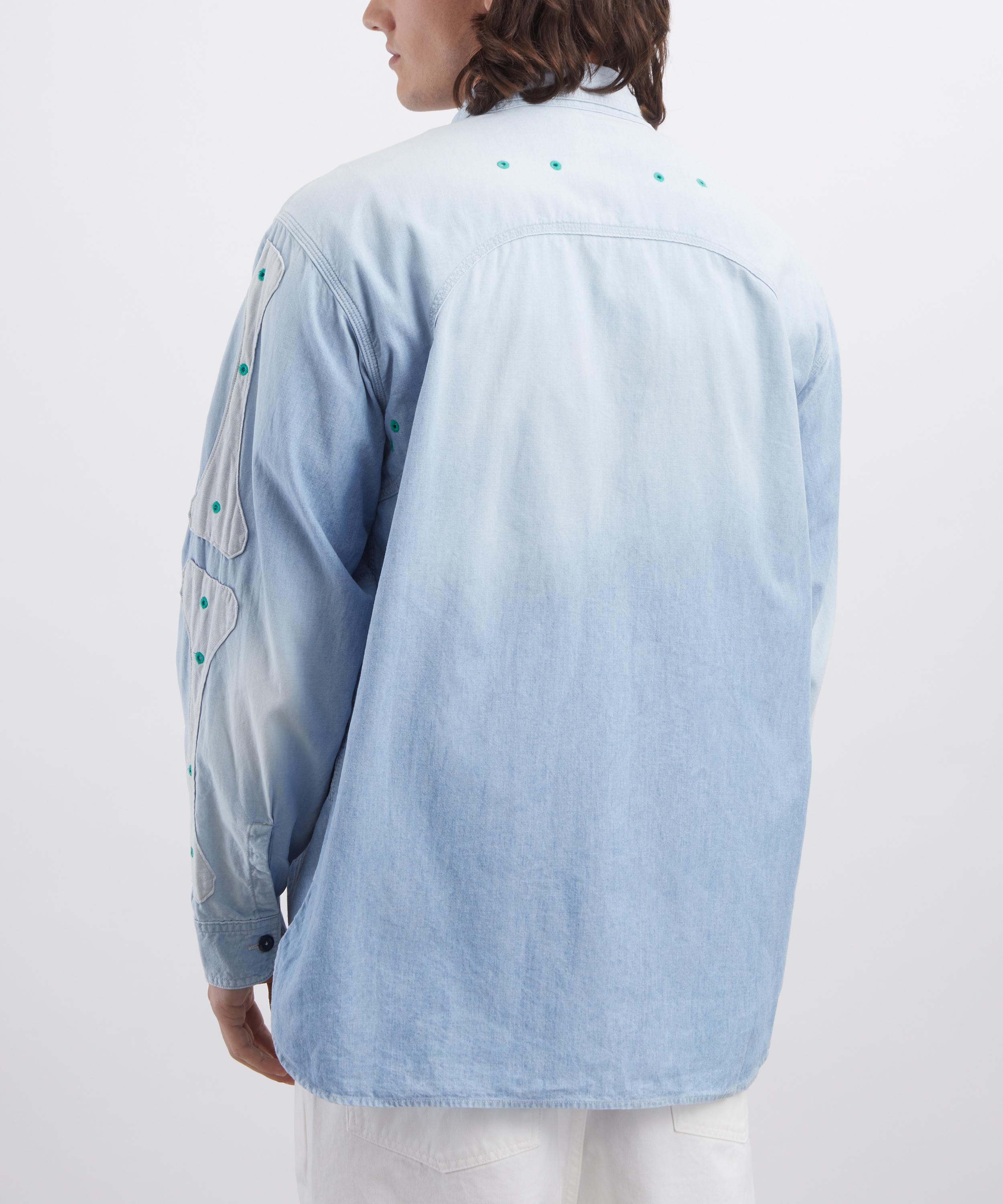 Kapital - Chambray Two-Tone Bone Patch Ventilator Workshirt image number 3