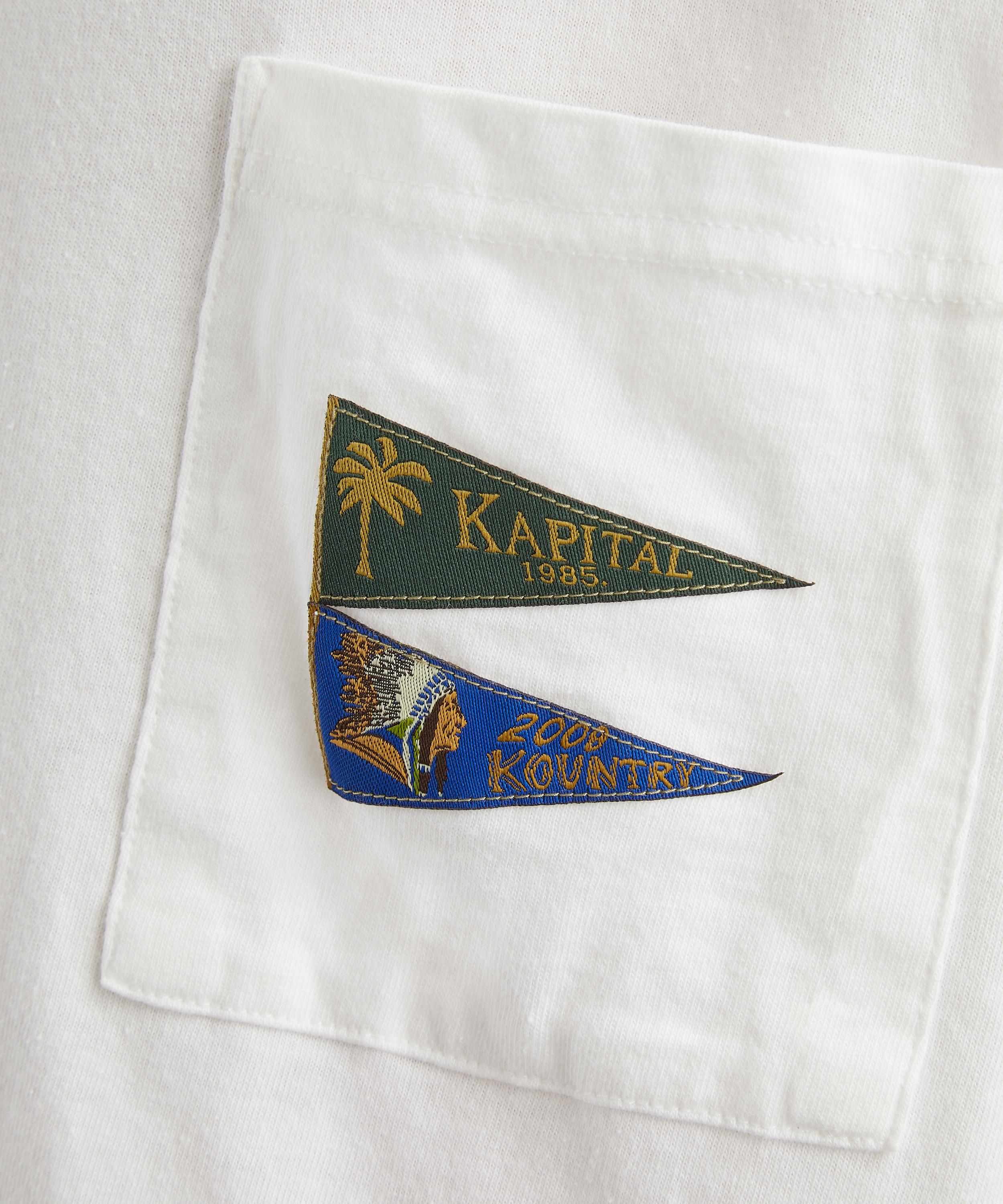 Kapital - PENNANT Embroidered Jersey T-Shirt image number 4
