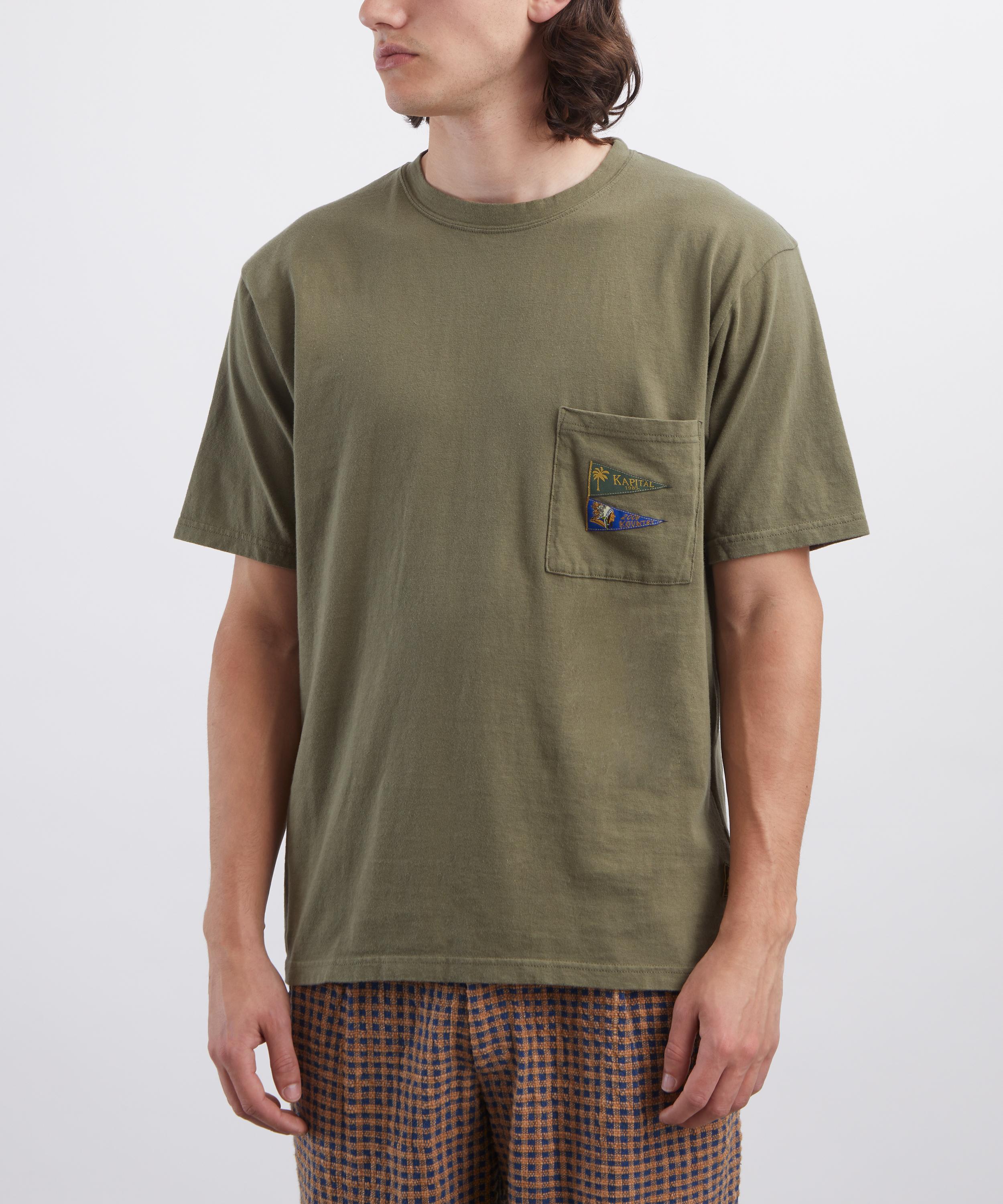Kapital - PENNANT Embroidered Jersey T-Shirt image number 2