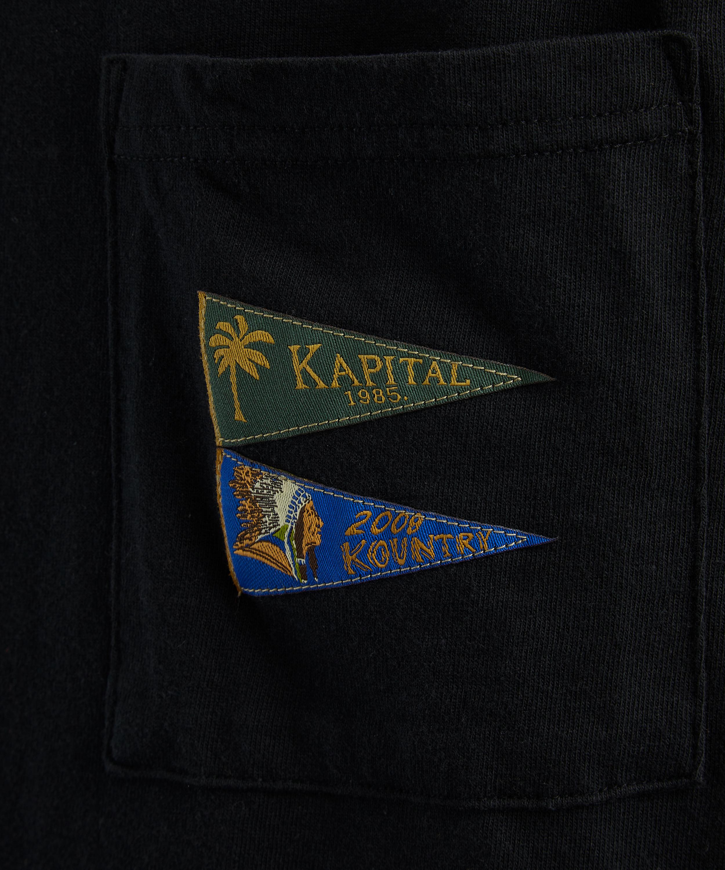 Kapital - PENNANT Embroidered Jersey T-Shirt image number 4